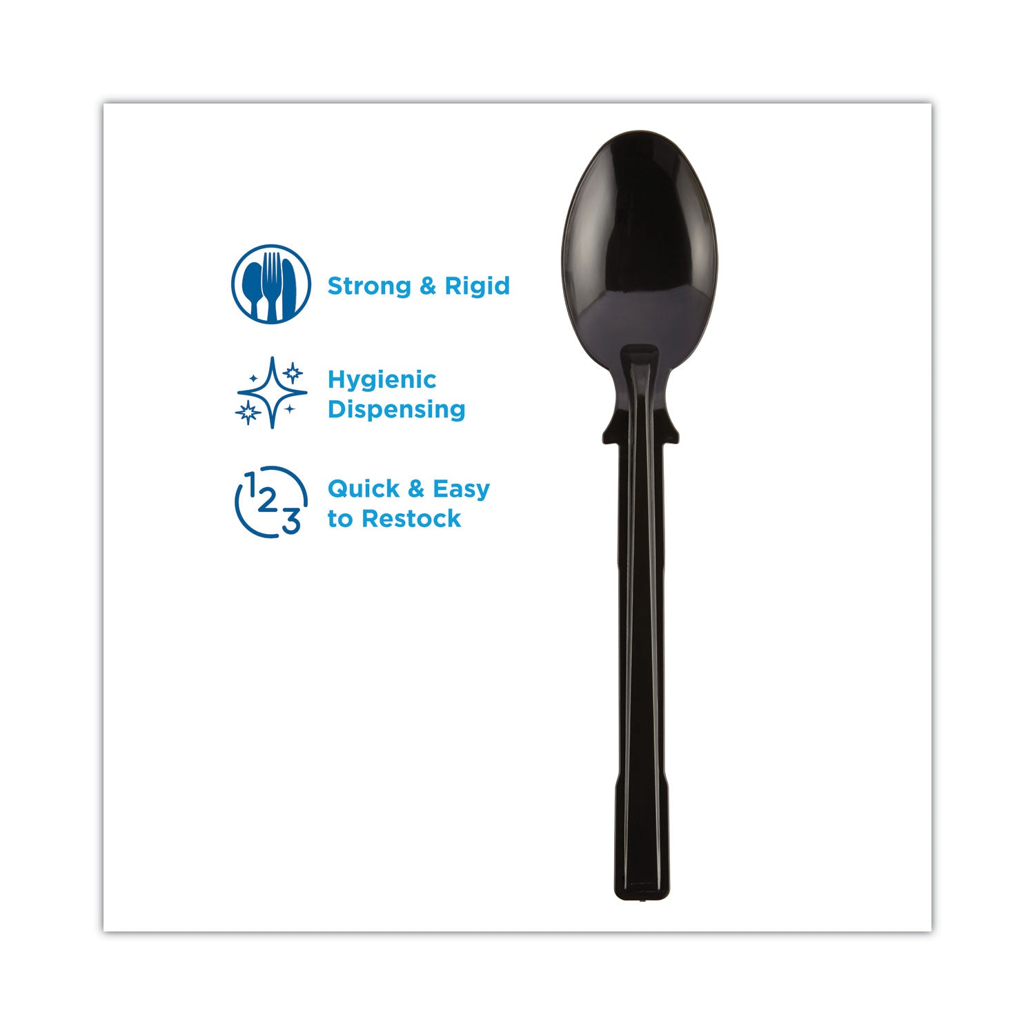 Teaspoon - 40 x Teaspoon - Disposable - Black - 960 / Carton