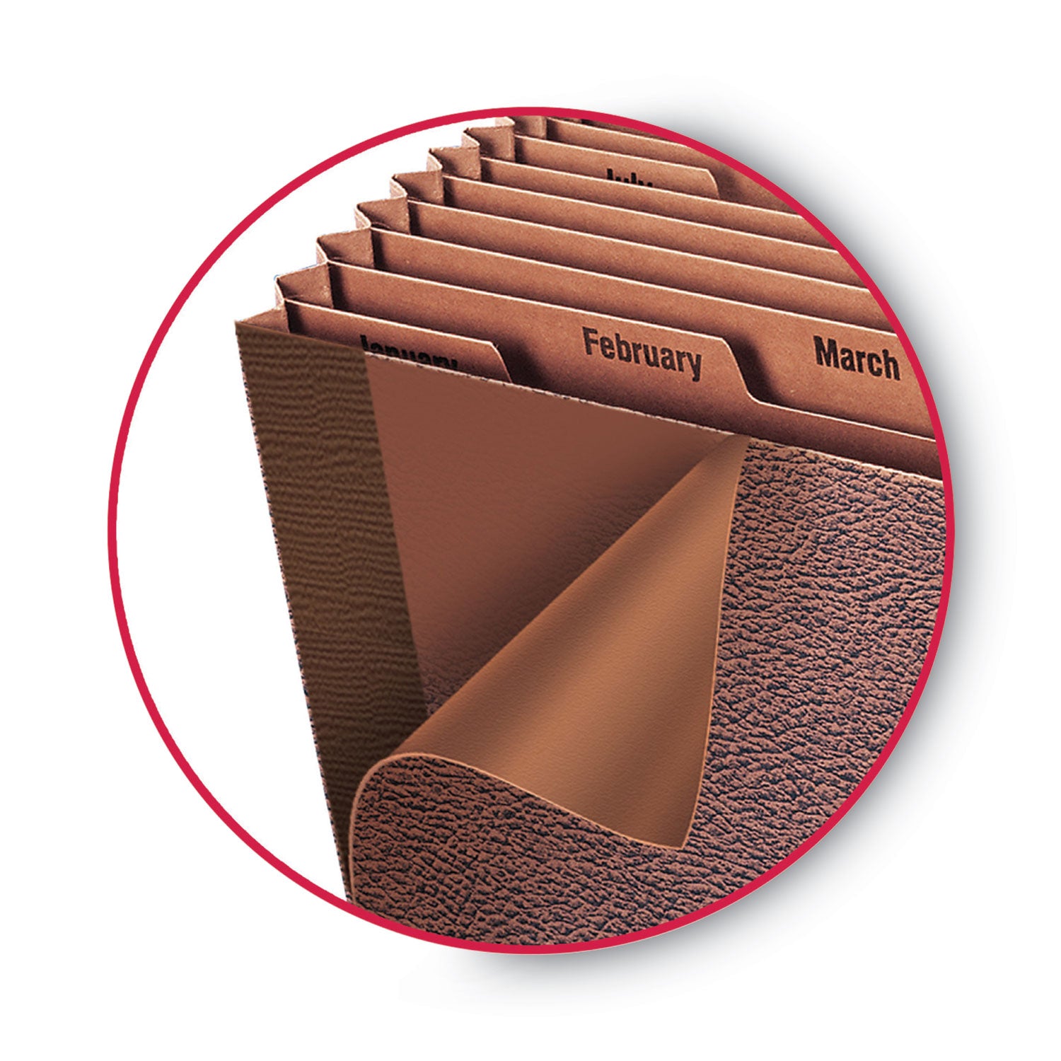 Smead Letter Recycled Expanding File - 8 1/2" x 11" - 7/8" Expansion - 12 Pocket(s) - Redrope - Tear Resistant, Reinforced Gusset - 30% Recycled - 1 Each