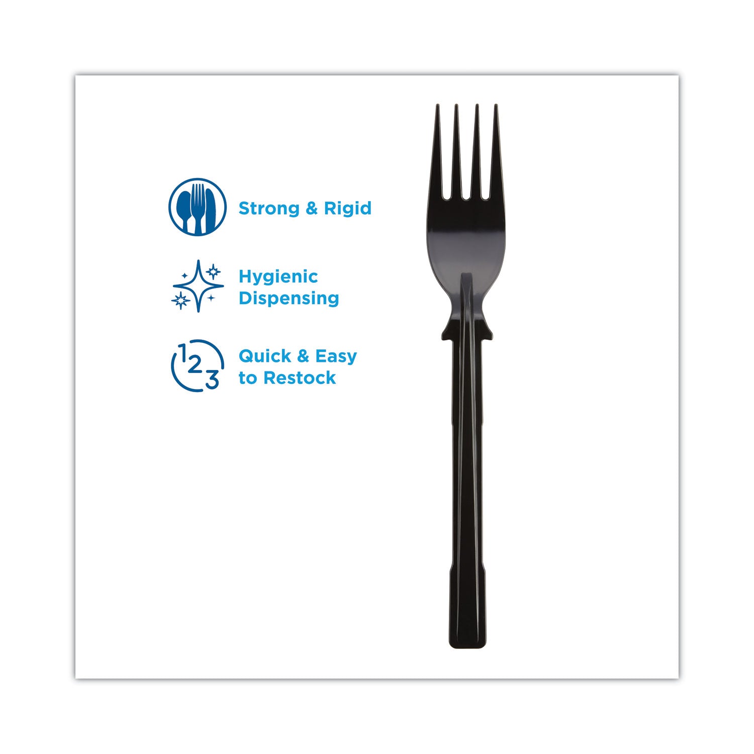 Fork - 40 x Fork - Disposable - Black - 960 / Carton