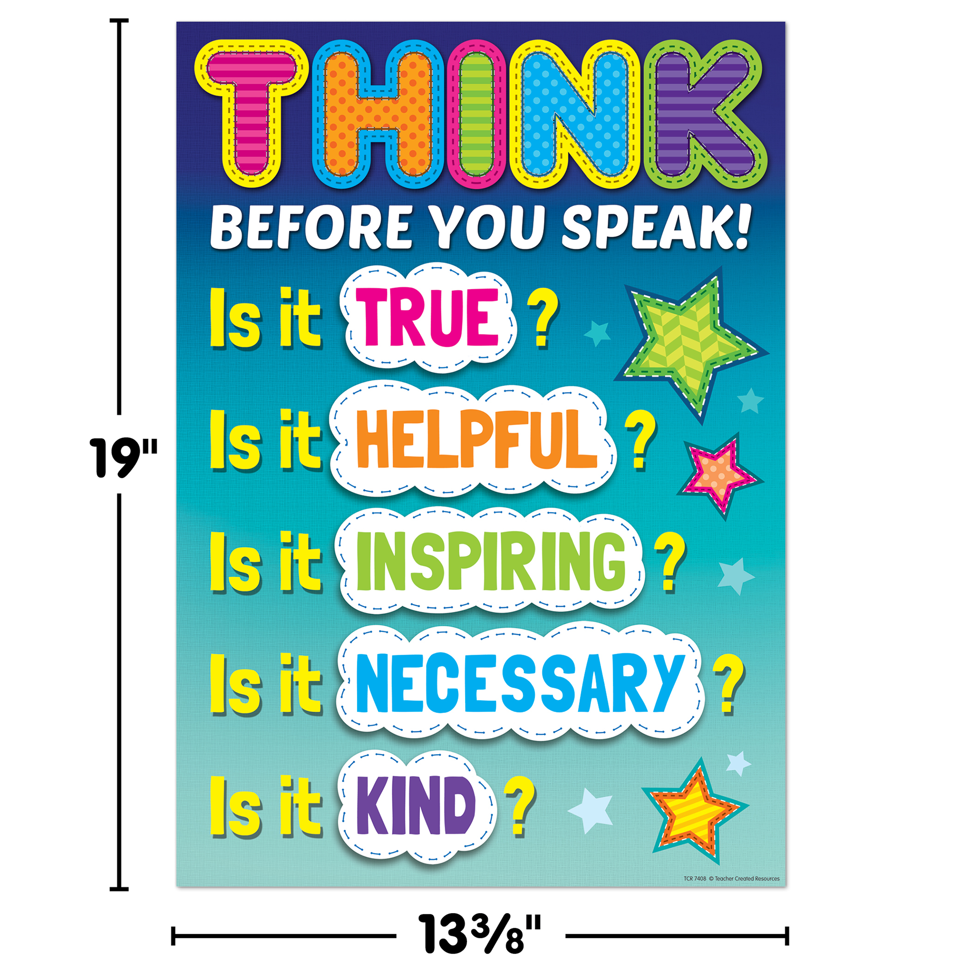Think Before You Speak Positive Poster