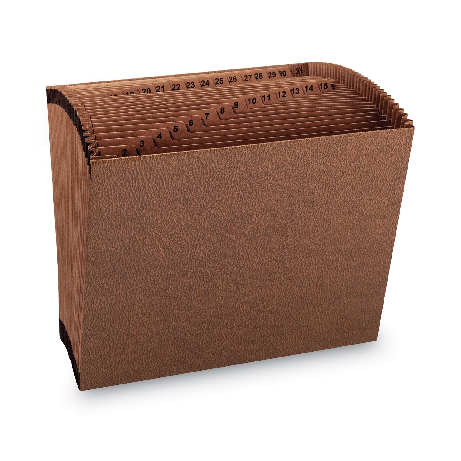 Smead TUFF Letter Recycled Expanding File - 8 1/2" x 11" - 7/8" Expansion - 31 Pocket(s) - Redrope - Reinforced Gusset - 30% Recycled - 1 Each