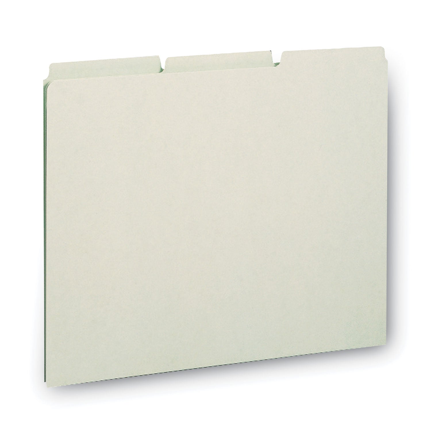 Smead Filing Guides with Blank Tab - Blank Assorted Tab(s) - Letter - Gray Pressboard, Green Tab(s) - 100% Recycled - 100 / Box