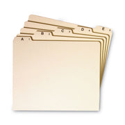 Smead Filing Guides with Alphabetic Indexing - 25 Printed Assorted Tab(s) - Character - A-Z - 25 Tab(s)/Set - Letter - Manila Tab(s) - 10% Recycled - 1 Set