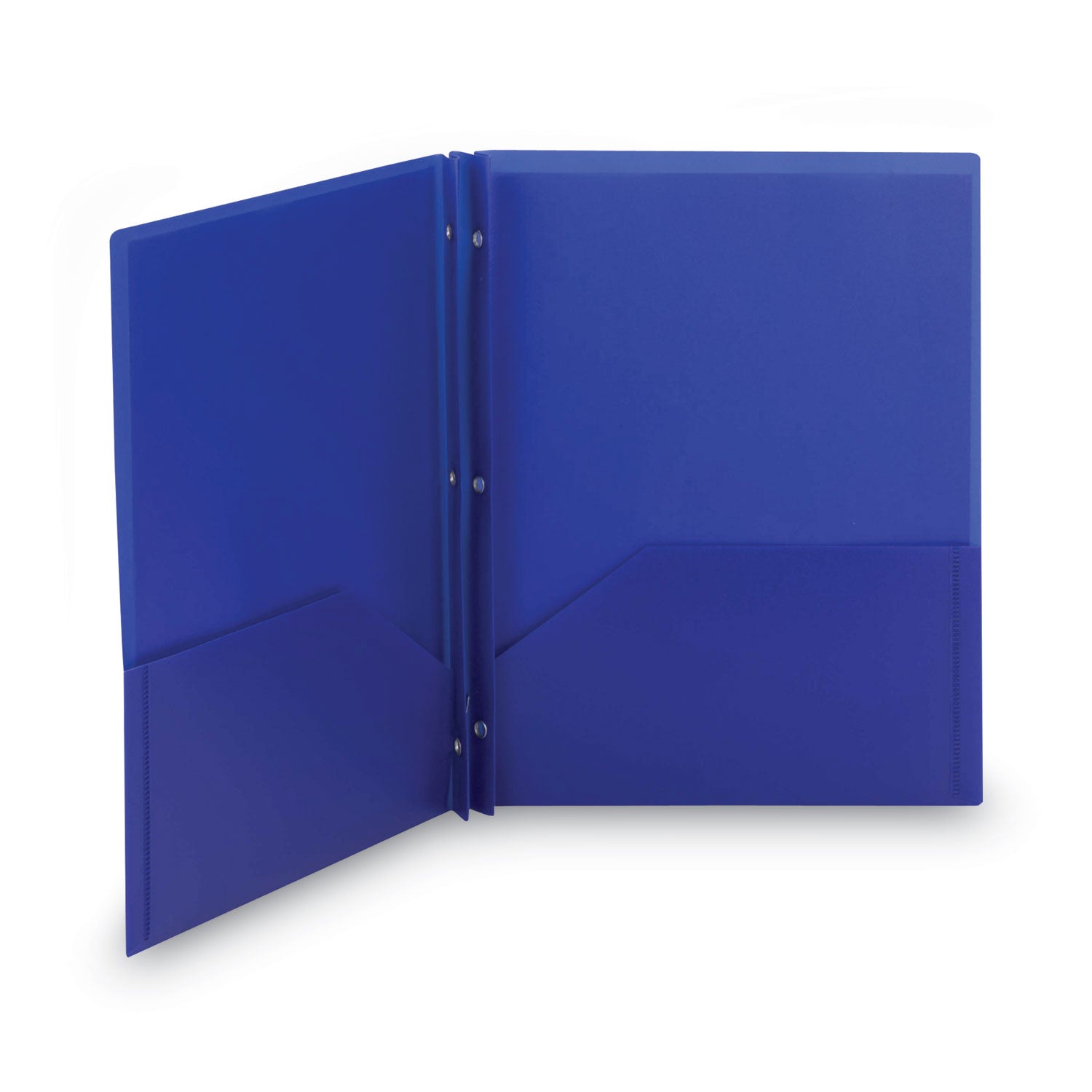Smead Letter Pocket Folder - 8 1/2" x 11" - 50 Sheets Capacity - 2 Pocket(s) - Polypropylene - Blue - 25 / Box