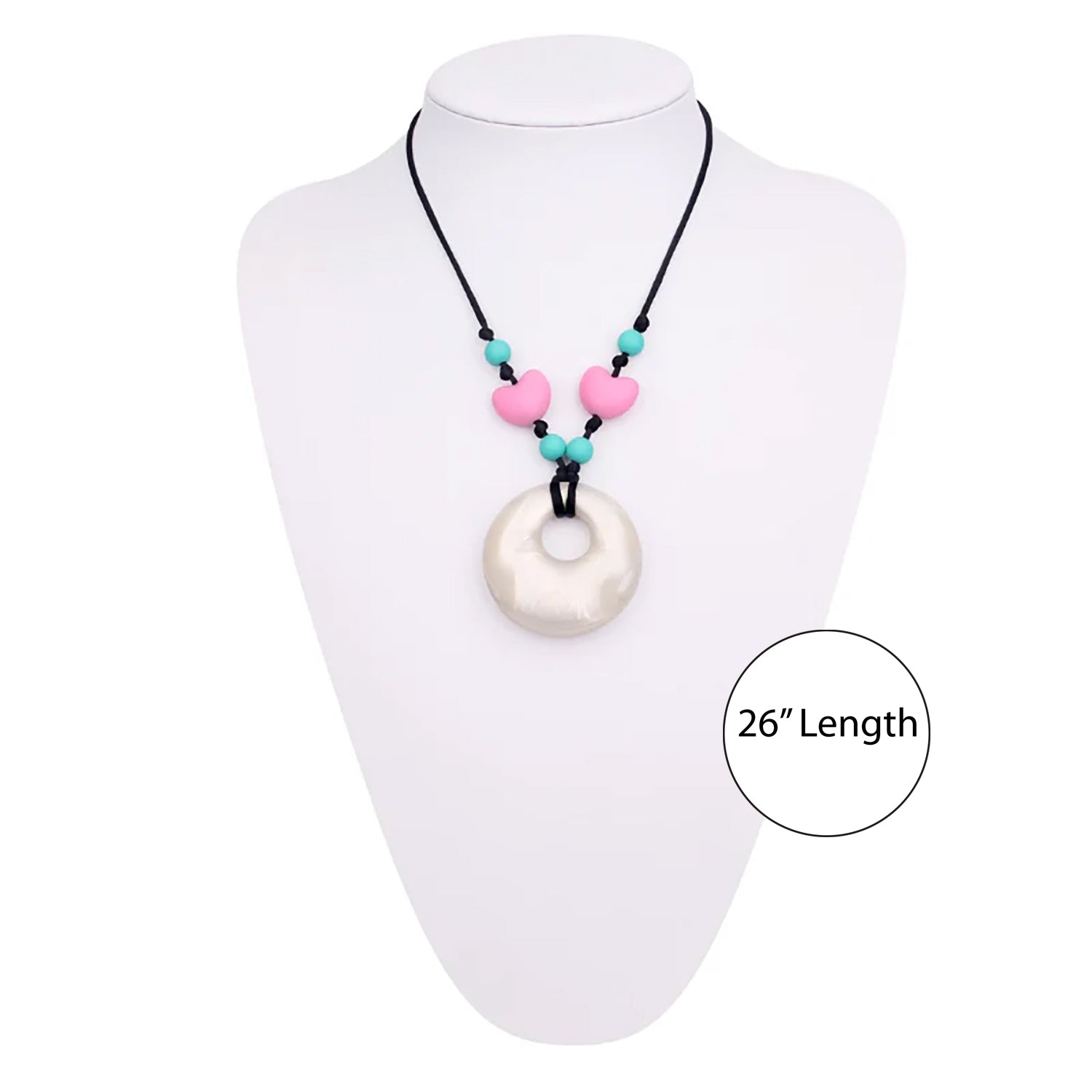 Silicone Heart Style Teething Necklace