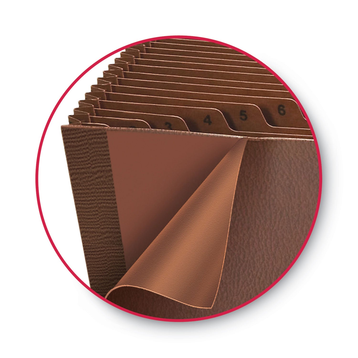 Smead TUFF Letter Recycled Expanding File - 8 1/2" x 11" - 7/8" Expansion - 31 Pocket(s) - Redrope - Reinforced Gusset - 30% Recycled - 1 Each