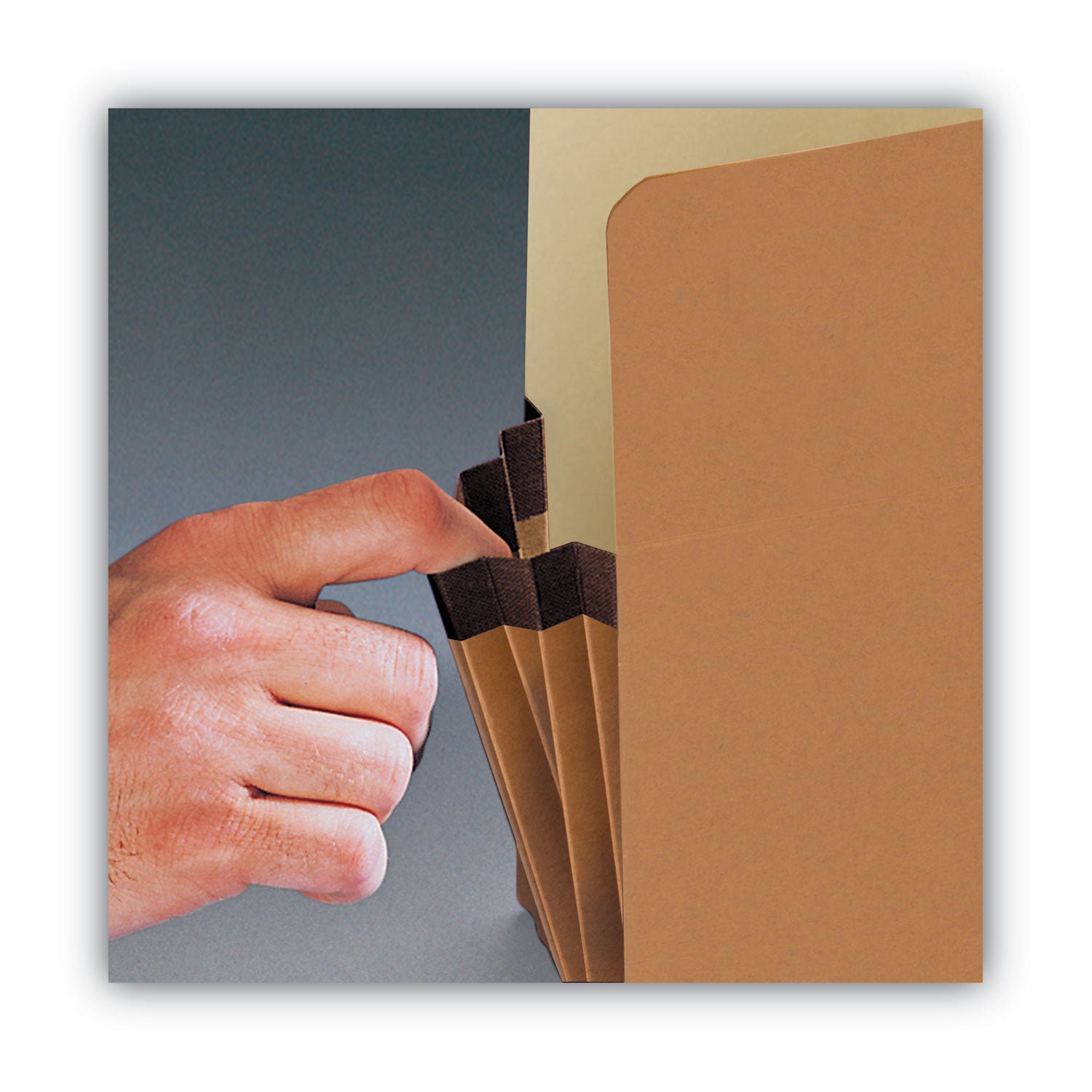 Smead Straight Tab Cut Legal Recycled File Pocket - 8 1/2" x 14" - Top Tab Location - 12.5 pt. - Redrope - Tear Resistant, Rounded Corner, Reinforced Gusset - 30% Recycled - 10 / Box