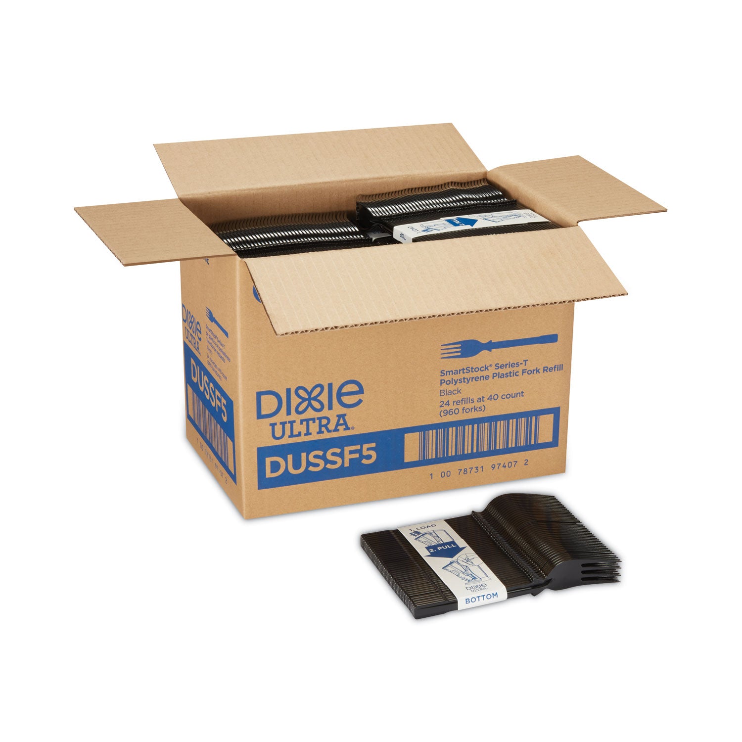 Fork - 40 x Fork - Disposable - Black - 960 / Carton