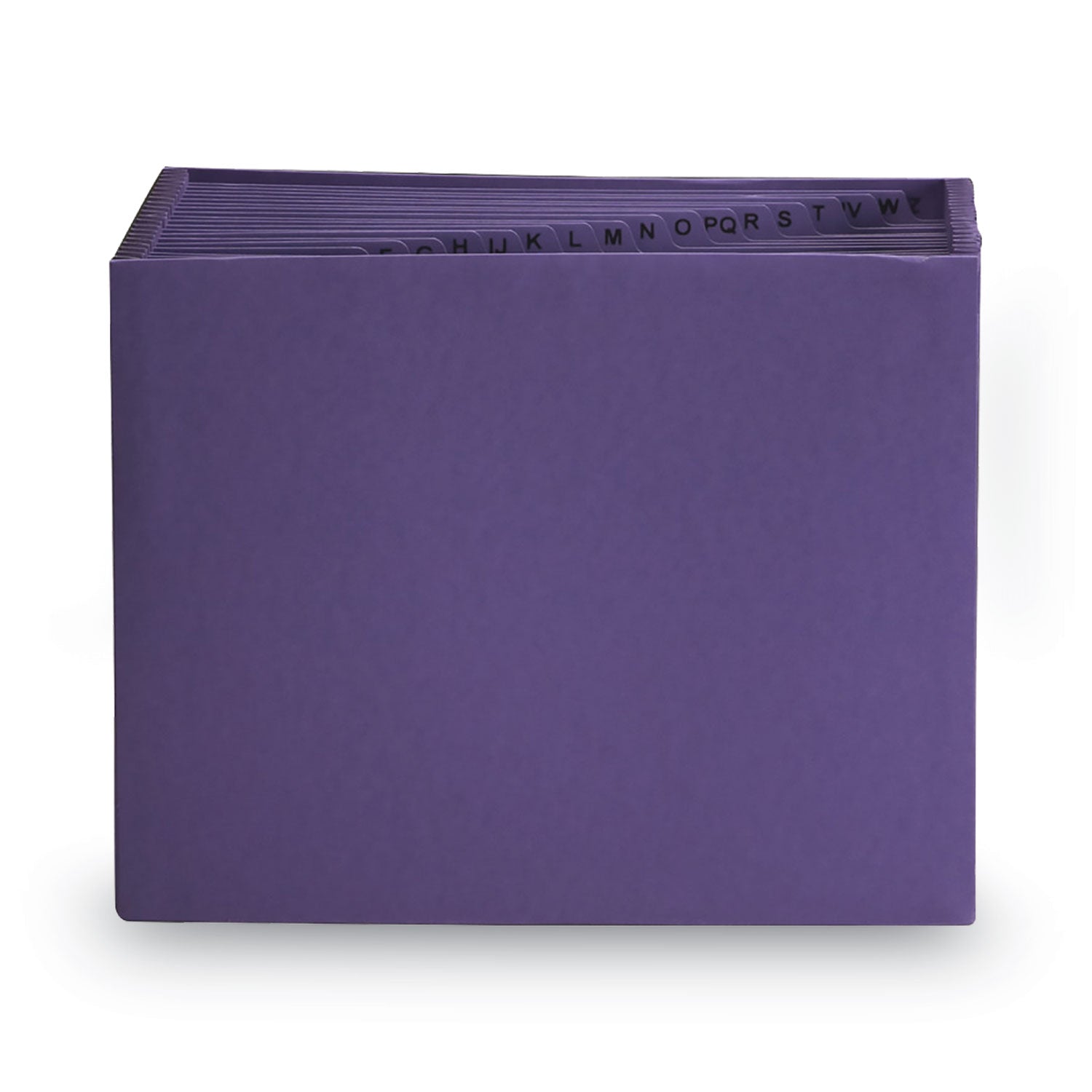 Smead Letter Recycled Expanding File - 8 1/2" x 11" - 7/8" Expansion - 21 Pocket(s) - 2 Plys - Purple - Reinforced Gusset - 10% Recycled - 1 Each