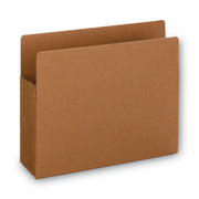 Smead TUFF Straight Tab Cut Letter Recycled File Pocket - 8 1/2" x 11" - 5 1/4" Expansion - 16.5 pt. - 2 Plys - Redrope - Rip Resistant, Tear Resistant, Reinforced Tab, Heavyweight Cover - 30% Recycled - 10 / Box