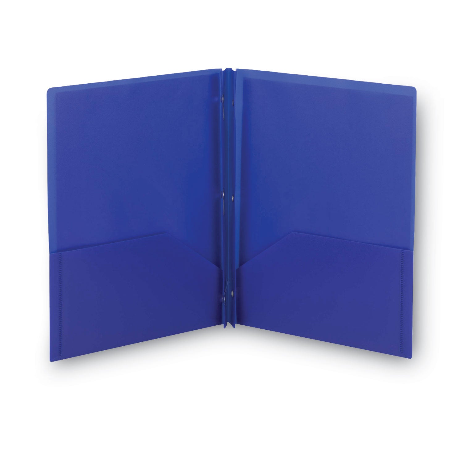 Smead Letter Pocket Folder - 8 1/2" x 11" - 50 Sheets Capacity - 2 Pocket(s) - Polypropylene - Blue - 25 / Box
