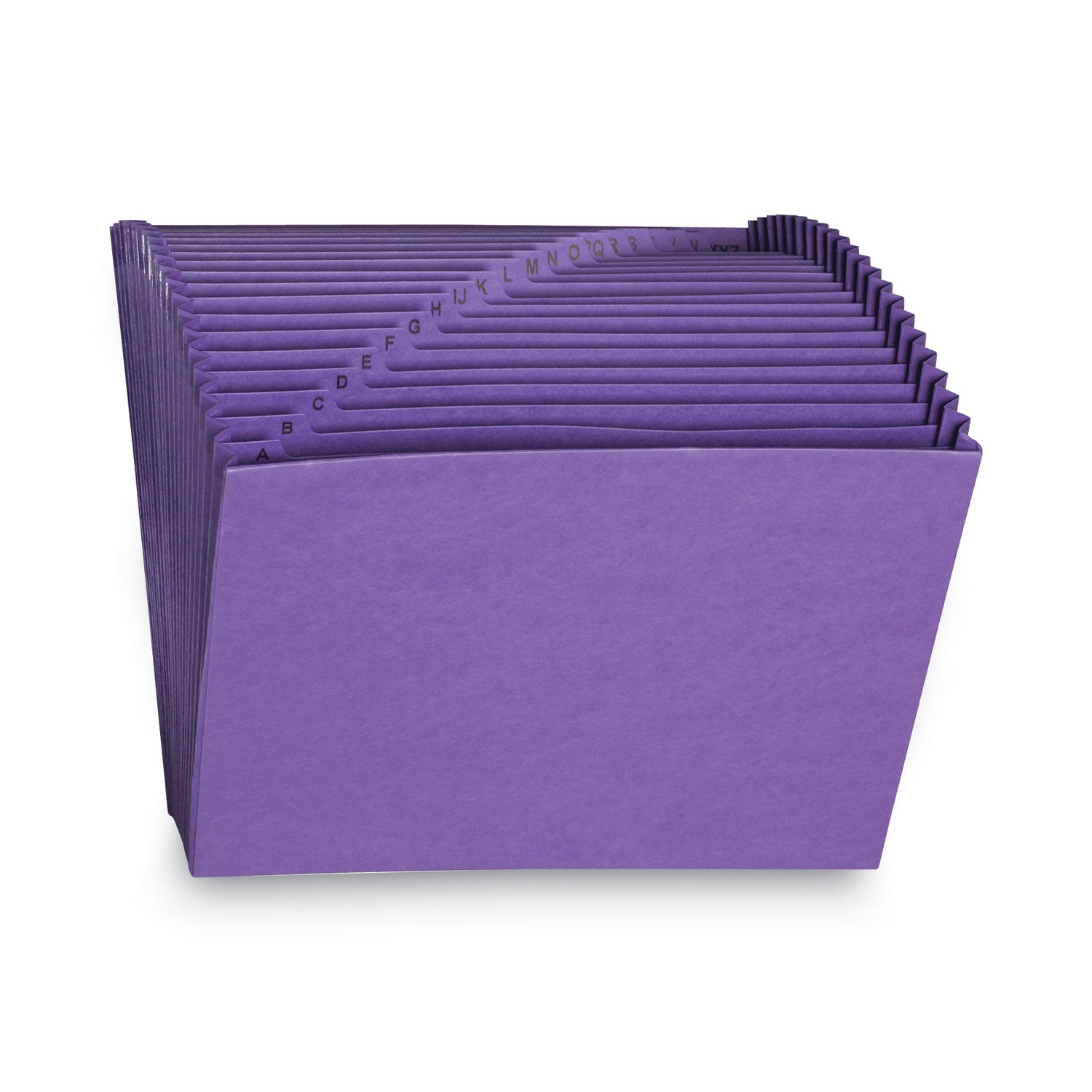Smead Letter Recycled Expanding File - 8 1/2" x 11" - 7/8" Expansion - 21 Pocket(s) - 2 Plys - Purple - Reinforced Gusset - 10% Recycled - 1 Each