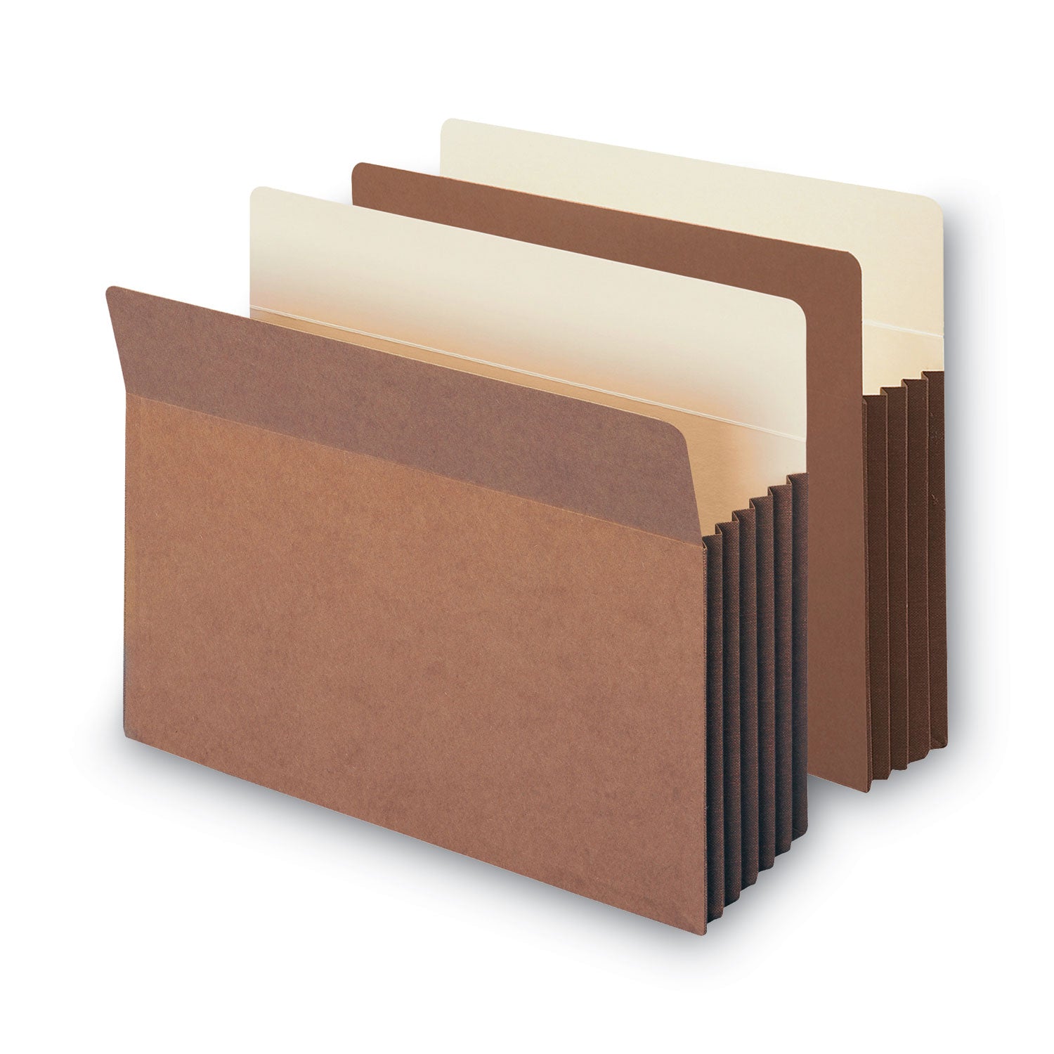 Smead Straight Tab Cut Letter Recycled File Pocket - 8 1/2" x 11" - 3 1/2" Expansion - Top Tab Location - 12.5 pt. - Redrope - Tear Resistant, Rounded Corner, Reinforced Gusset - 30% Recycled - 10 / Box