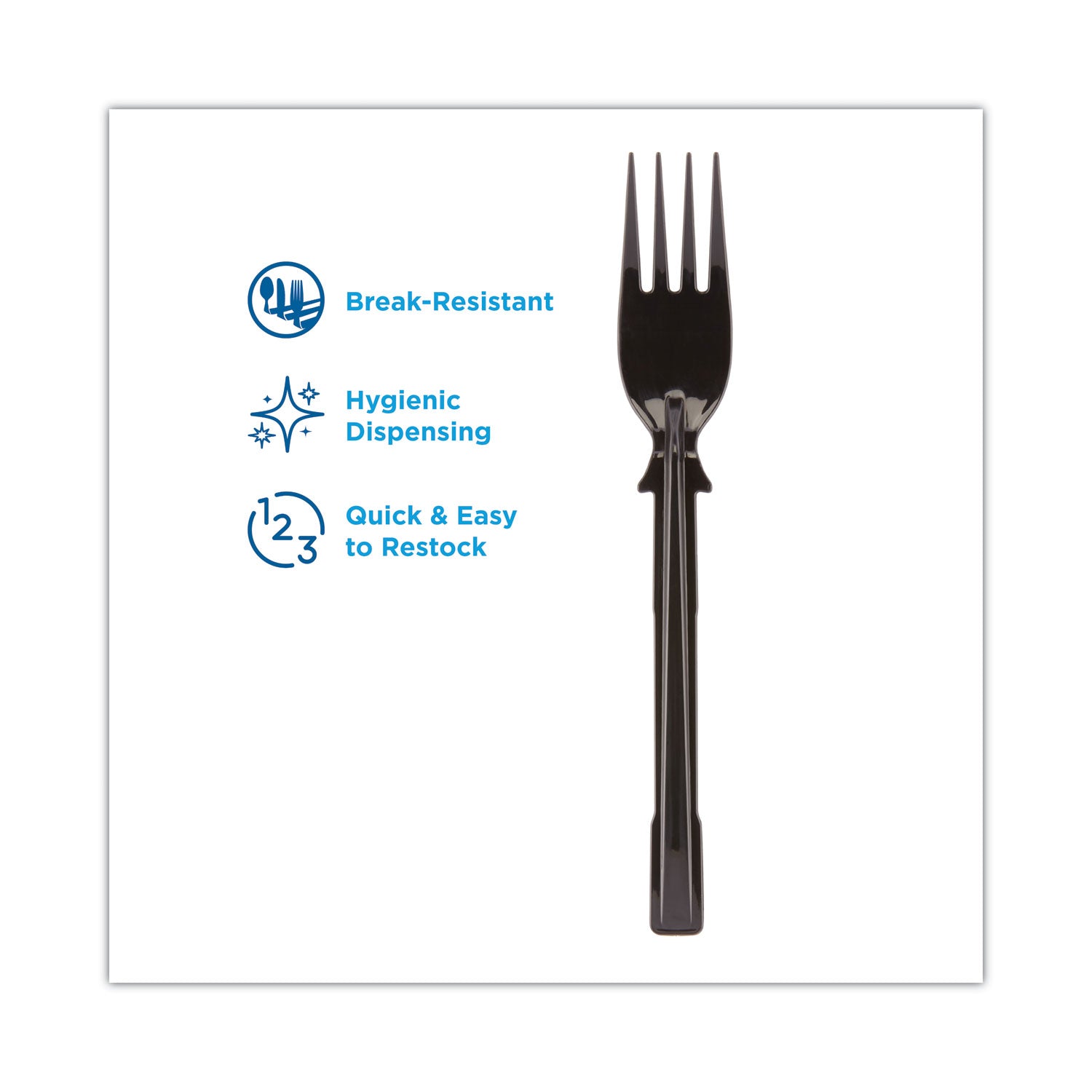 Fork - 40 x Fork - Disposable - Black - 24 / Box