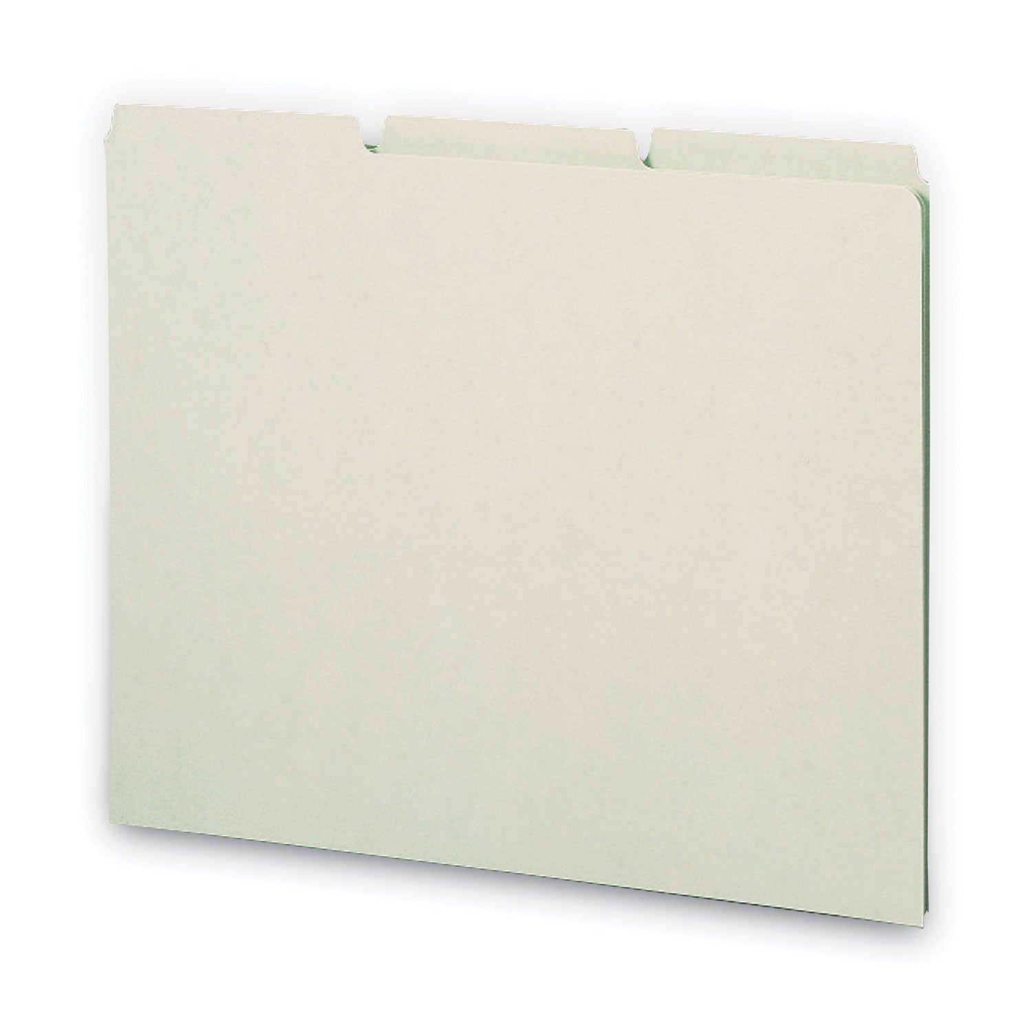 Smead Filing Guides with Blank Tab - Blank Assorted Tab(s) - Letter - Gray Pressboard, Green Tab(s) - 100% Recycled - 100 / Box