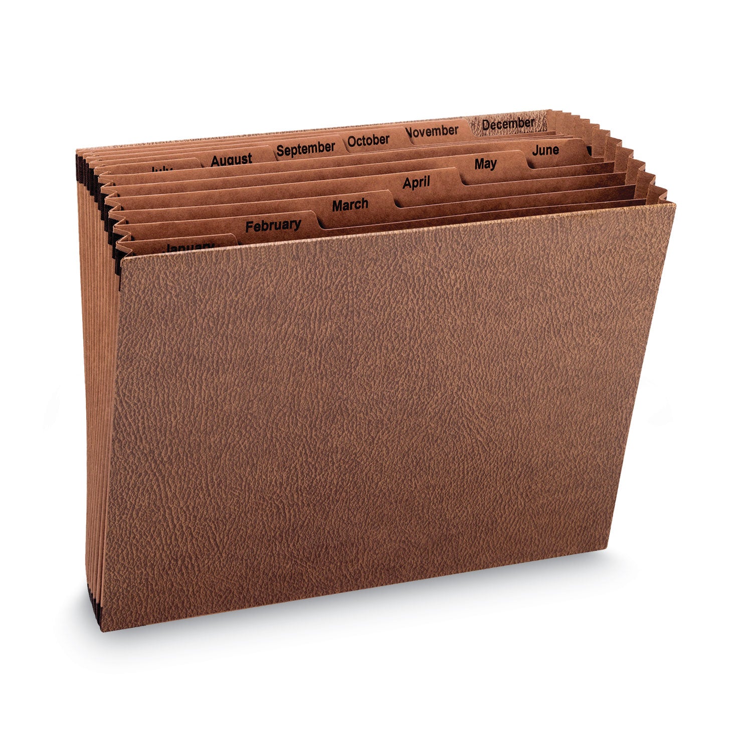 Smead Letter Recycled Expanding File - 8 1/2" x 11" - 7/8" Expansion - 12 Pocket(s) - Redrope - Tear Resistant, Reinforced Gusset - 30% Recycled - 1 Each