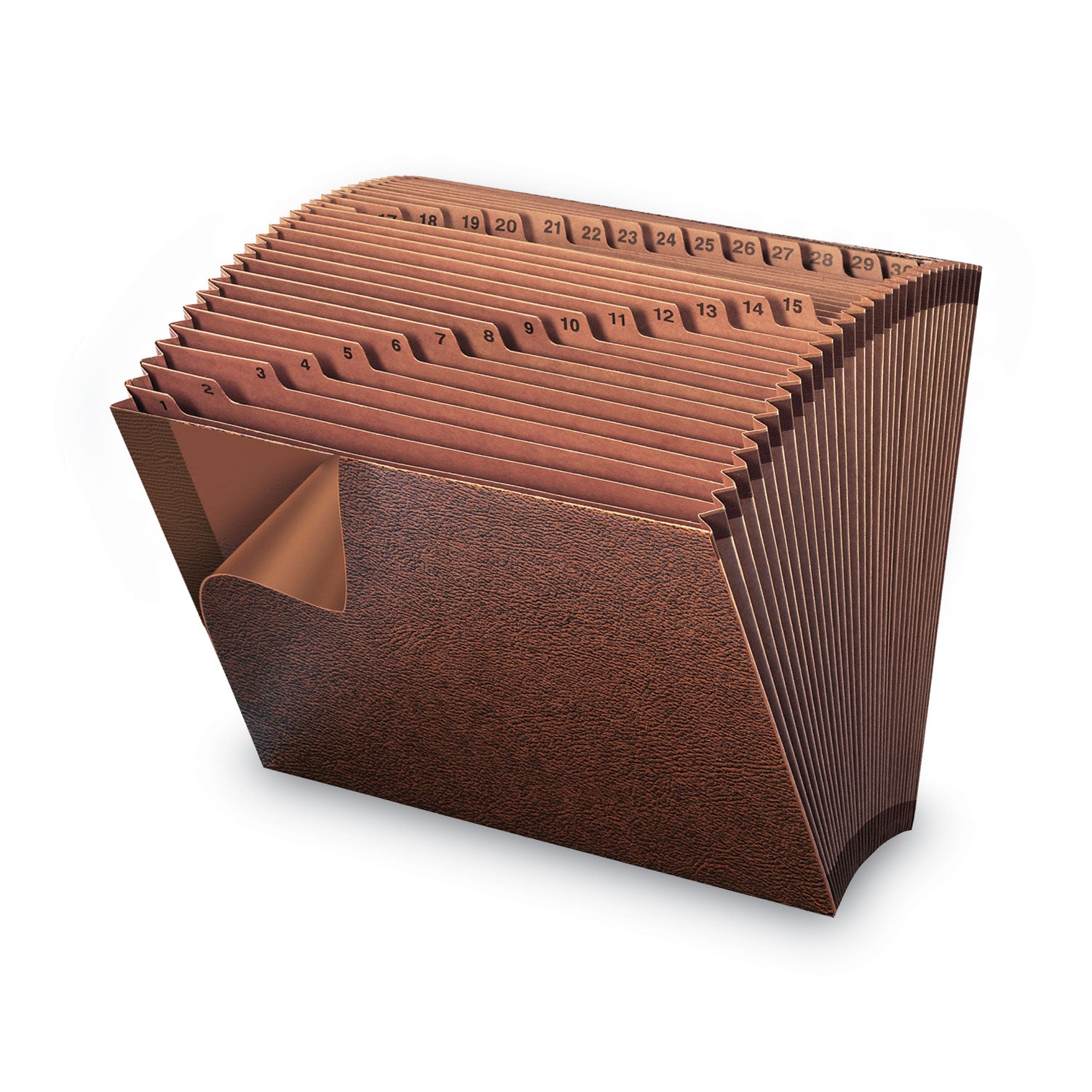 Smead TUFF Letter Recycled Expanding File - 8 1/2" x 11" - 7/8" Expansion - 31 Pocket(s) - Redrope - Reinforced Gusset - 30% Recycled - 1 Each