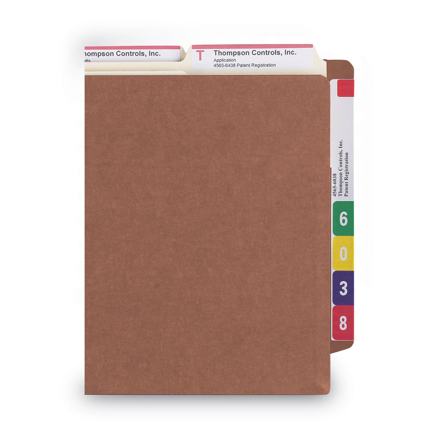 Smead TUFF Straight Tab Cut Letter Recycled File Pocket - 8 1/2" x 11" - 5 1/4" Expansion - 16.5 pt. - 2 Plys - Redrope - Rip Resistant, Tear Resistant, Reinforced Tab, Heavyweight Cover - 30% Recycled - 10 / Box