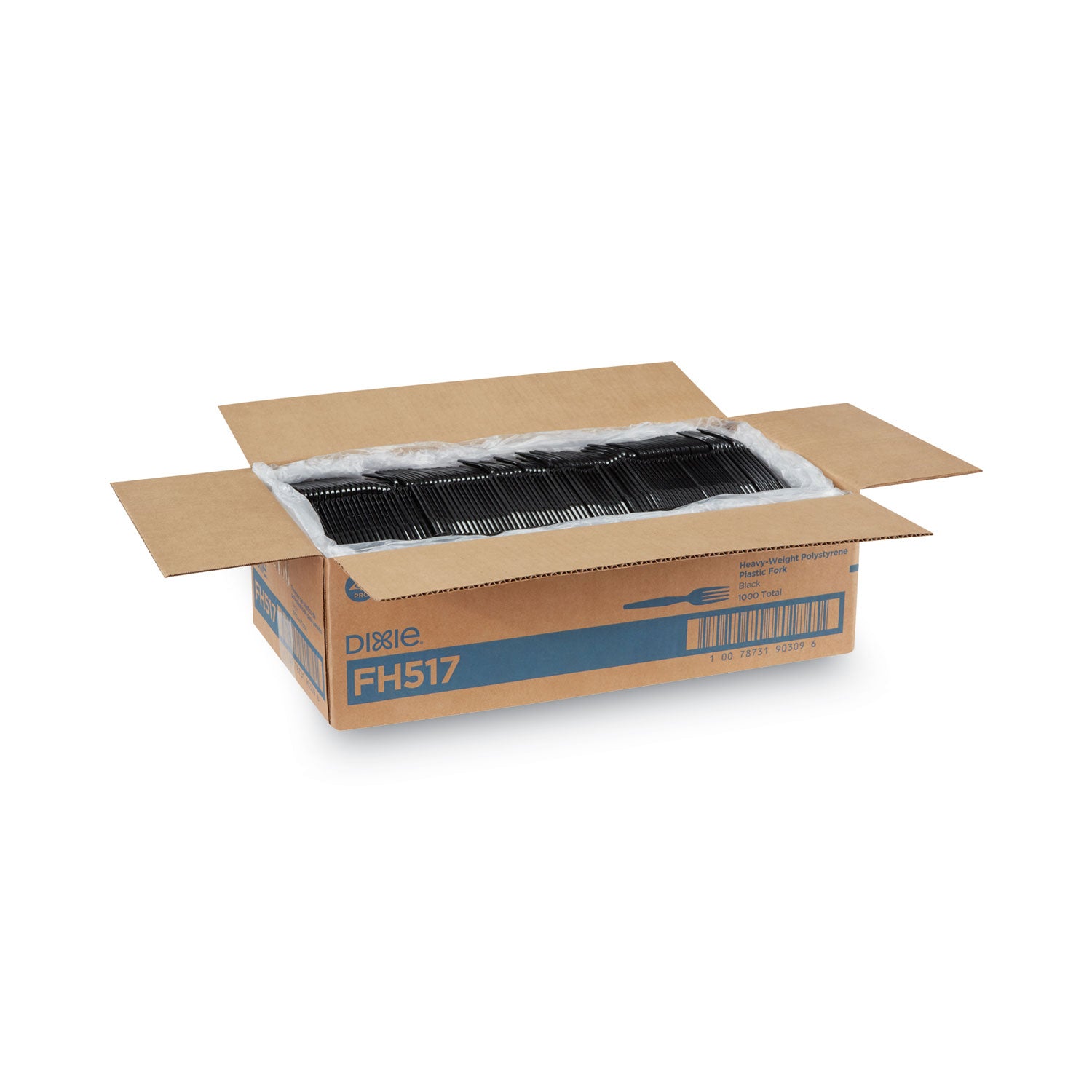 Dixie Heavyweight Disposable Forks by GP Pro - Black - 1000 / Carton