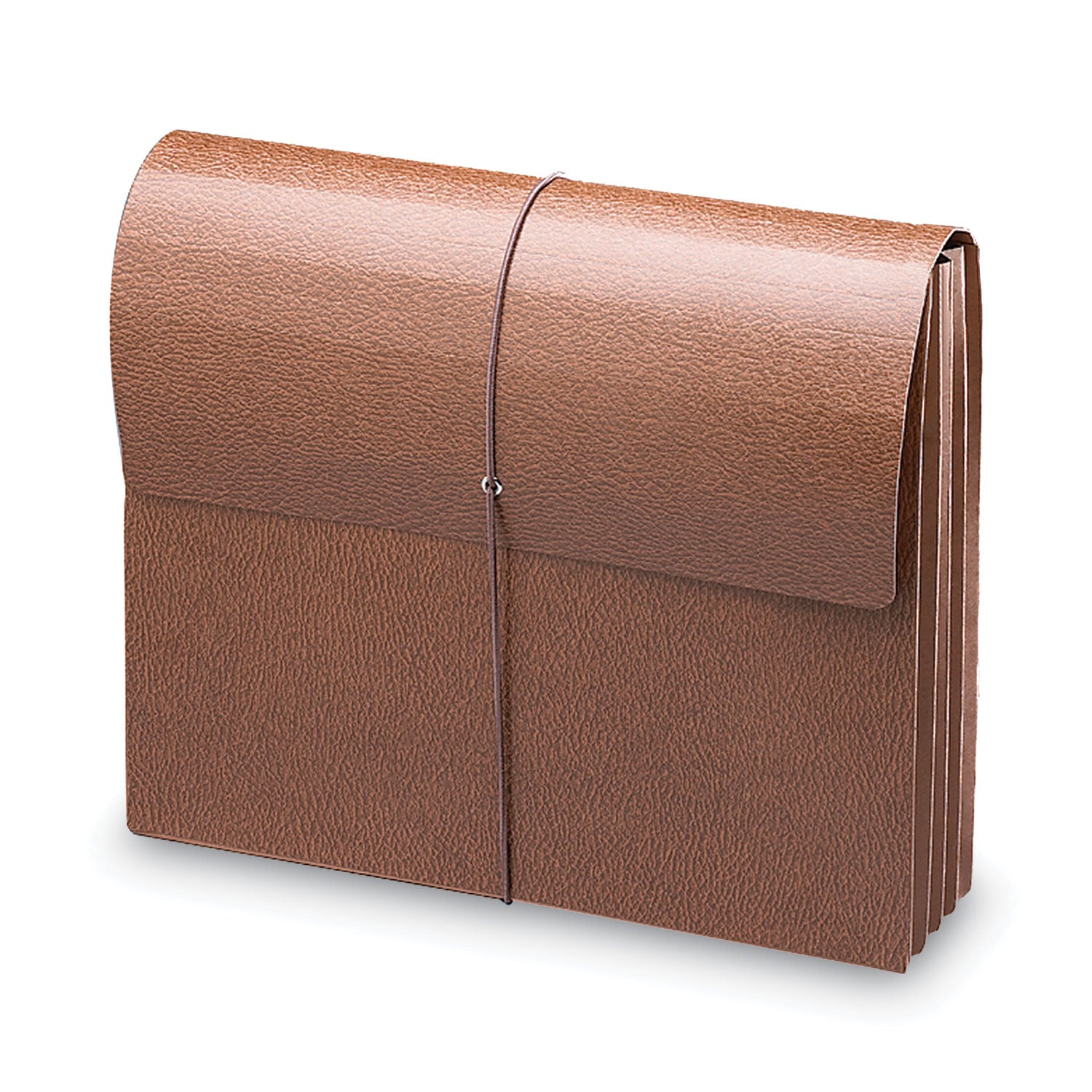 Smead Letter Recycled File Wallet - 8 1/2" x 11" - 3 1/2" Expansion - Redrope - Elastic Closure, Reinforced Gusset, Flap - 30% Recycled - 1 Each
