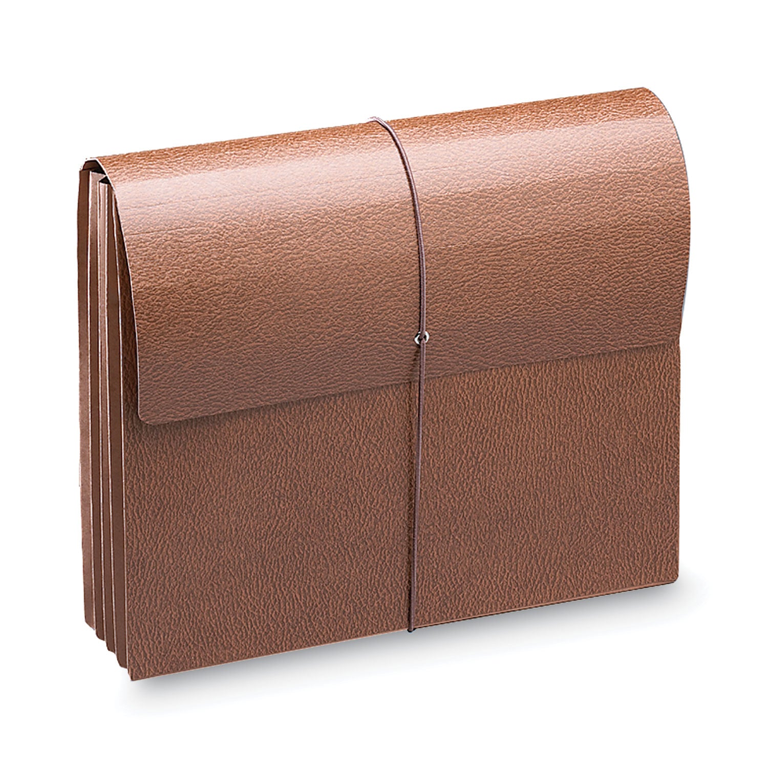 Smead Letter Recycled File Wallet - 8 1/2" x 11" - 3 1/2" Expansion - Redrope - Elastic Closure, Reinforced Gusset, Flap - 30% Recycled - 1 Each