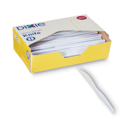 Dixie Heavyweight Disposable Knives Grab-N-Go by GP Pro - Knife - 100 x Knife - White - 100 / Box