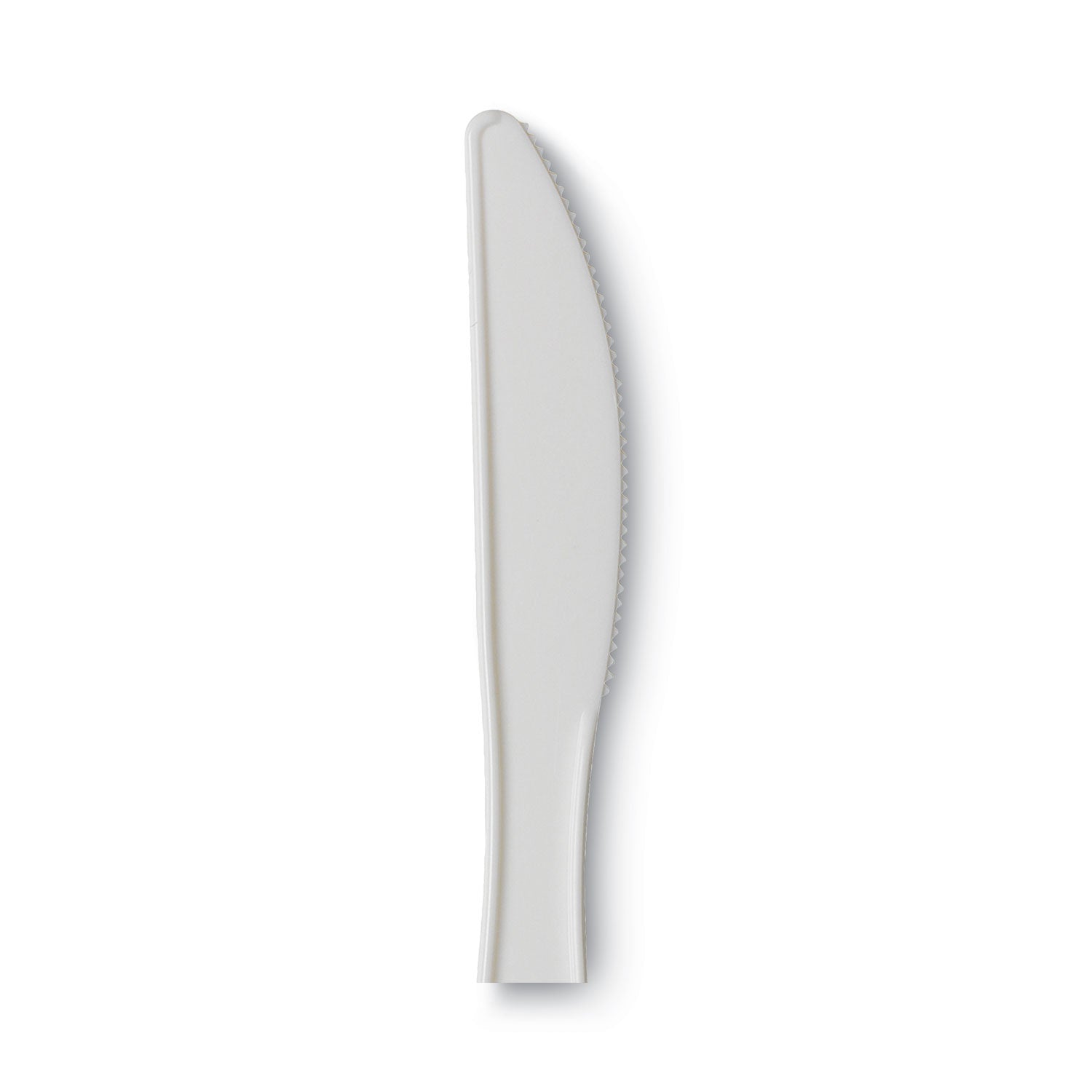 Plastic Cutlery, Mediumweight Knife, White, 1,000/Carton