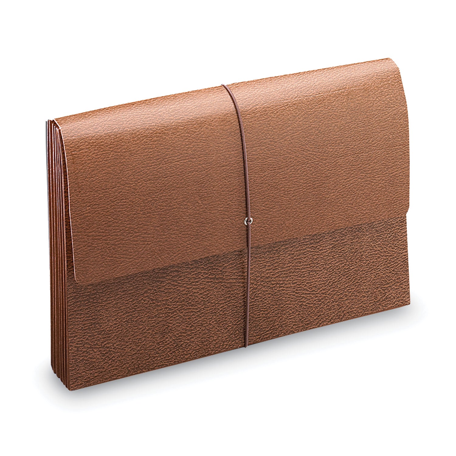 Smead Legal Recycled File Wallet - 8 1/2" x 14" - 3 1/2" Expansion - Redrope - Reinforced Gusset, Elastic Closure, Flap - 30% Recycled - 1 Each