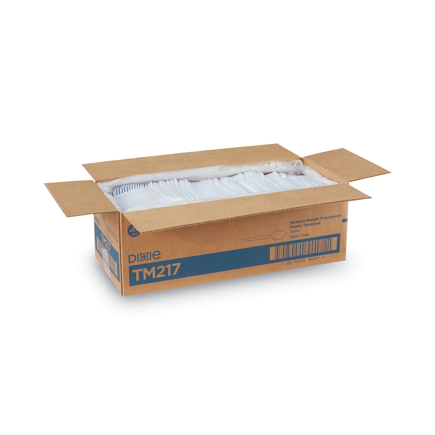 Dixie Medium-weight Disposable Teaspoons by GP Pro - Teaspoon - 1 x Teaspoon - White - 1 Carton
