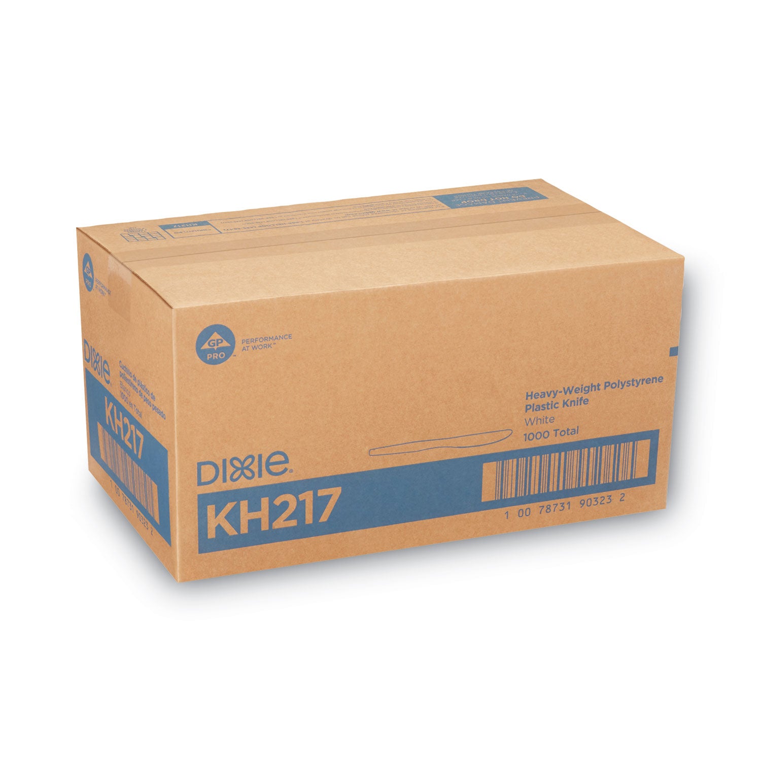 Dixie Heavyweight Disposable Knives by GP Pro - White - 1000 / Carton