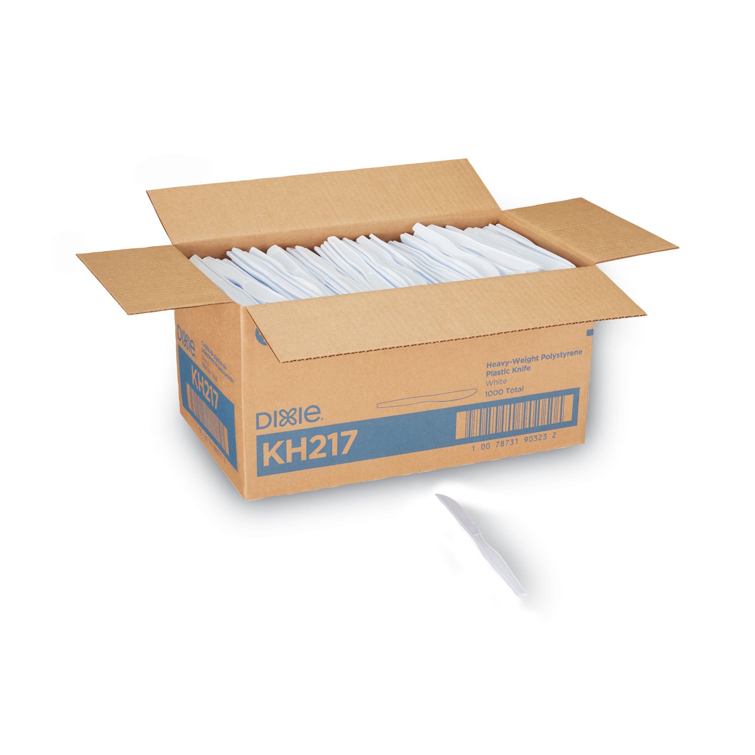 Dixie Heavyweight Disposable Knives by GP Pro - White - 1000 / Carton