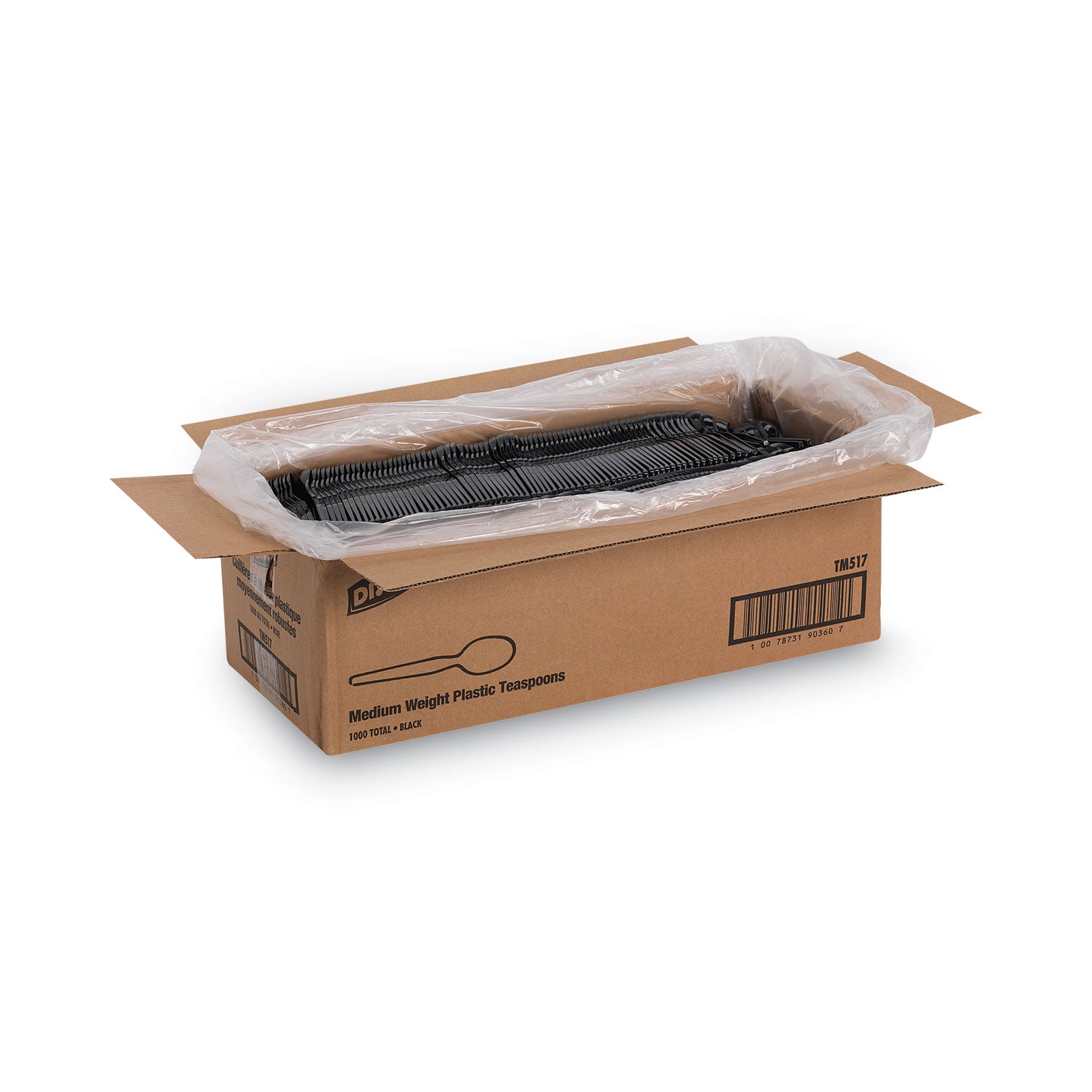 Dixie Medium-weight Disposable Teaspoons by GP Pro - Black - 1 Carton