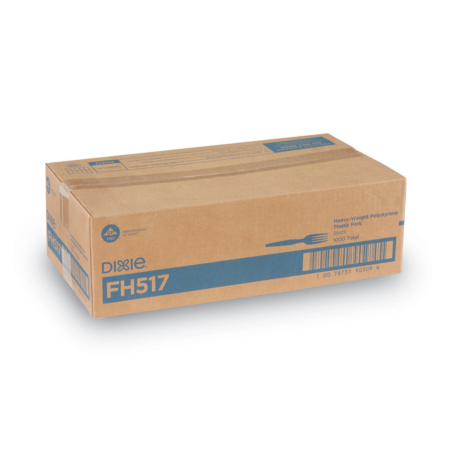 Dixie Heavyweight Disposable Forks by GP Pro - Black - 1000 / Carton