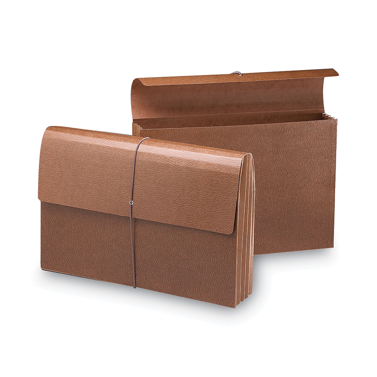 Smead Legal Recycled File Wallet - 8 1/2" x 14" - 3 1/2" Expansion - Redrope - Reinforced Gusset, Elastic Closure, Flap - 30% Recycled - 1 Each