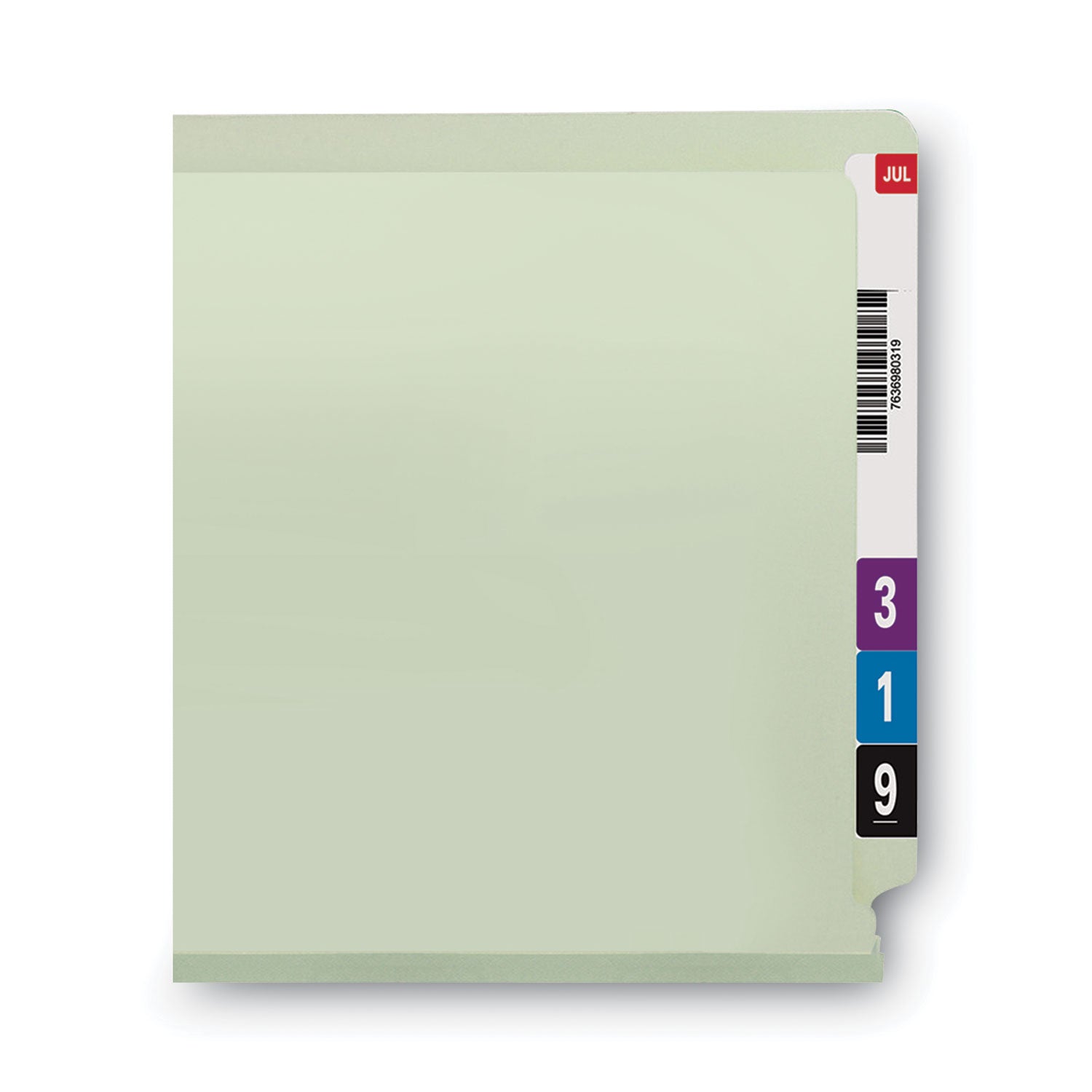 Smead Letter Recycled Fastener Folder - 8 1/2" x 11" - 3" Expansion - 2 x 2S Fastener(s) - 2" for Folder - End Tab Location - 25 pt. - Pressboard - Gray, Green - Heavy Duty, Rounded Corner - 100% Recycled - 25 / Box