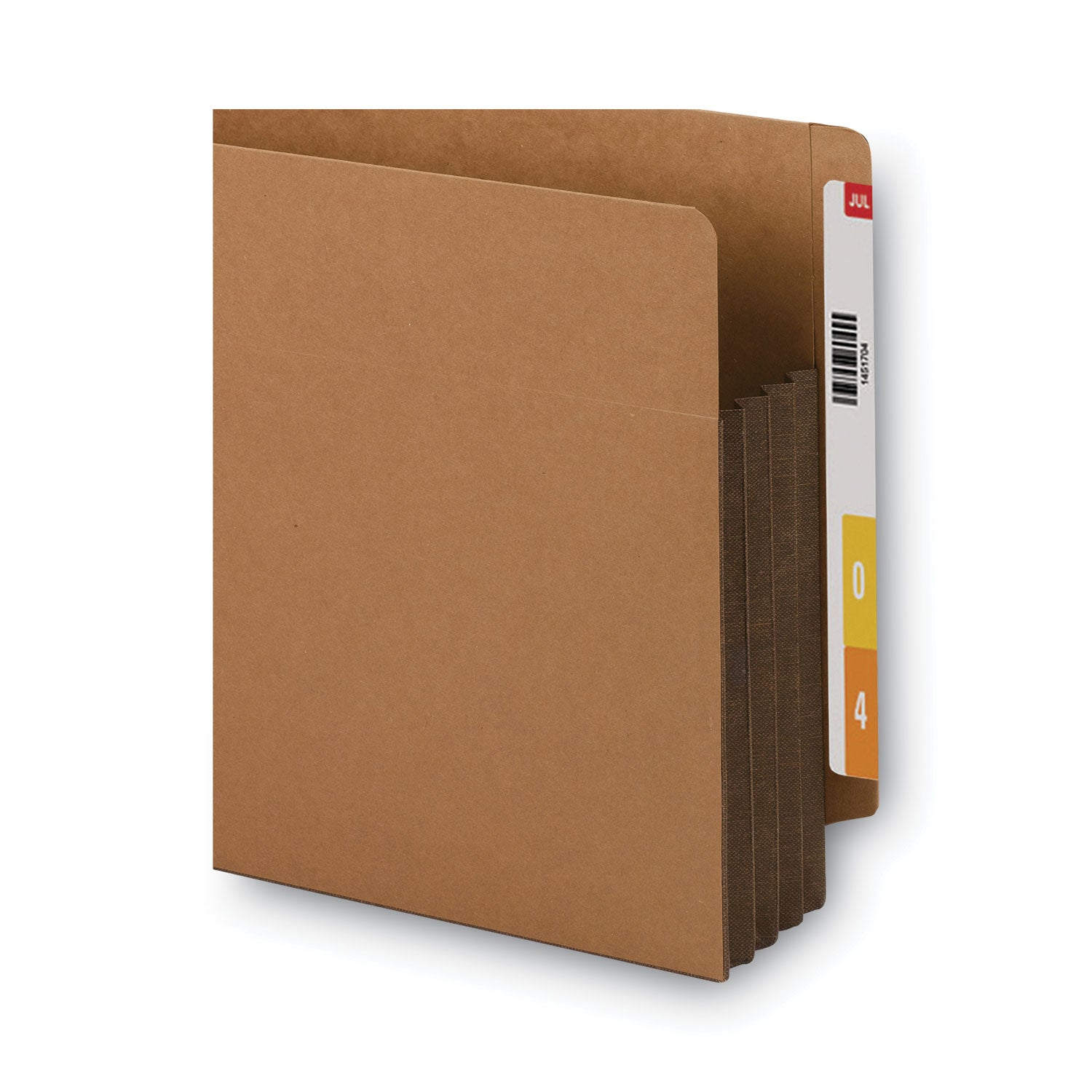 Smead Straight Tab Cut Legal Recycled File Pocket - 8 1/2" x 14" - 3 1/2" Expansion - 1 Pocket(s) - End Tab Location - Top Tab Position - 2 Plys - Dark Brown - 30% Recycled - 10 / Box