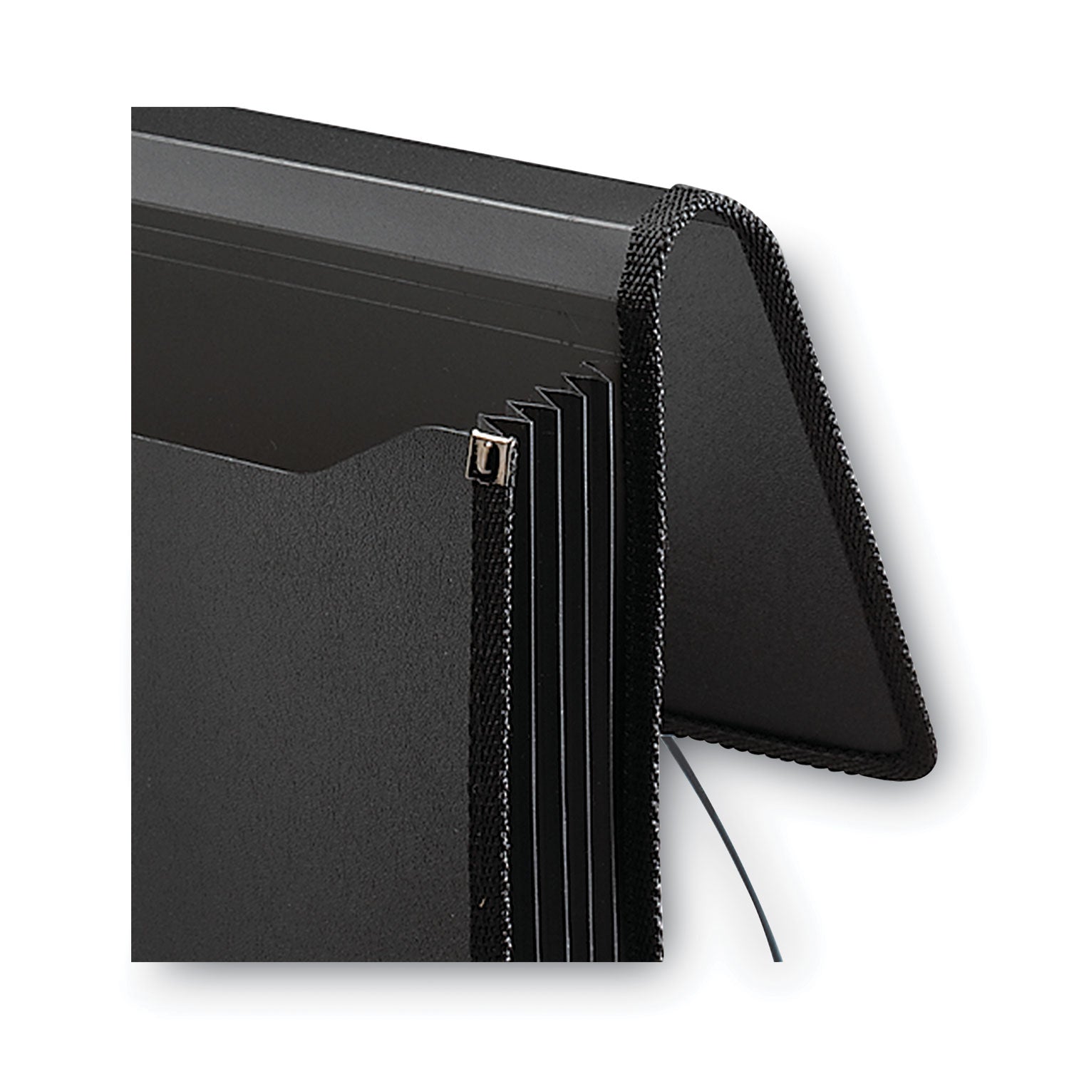 Smead Letter File Wallet - 8 1/2" x 11" - 5 1/4" Expansion - Front Pocket(s) - Poly - Black - 1 Each