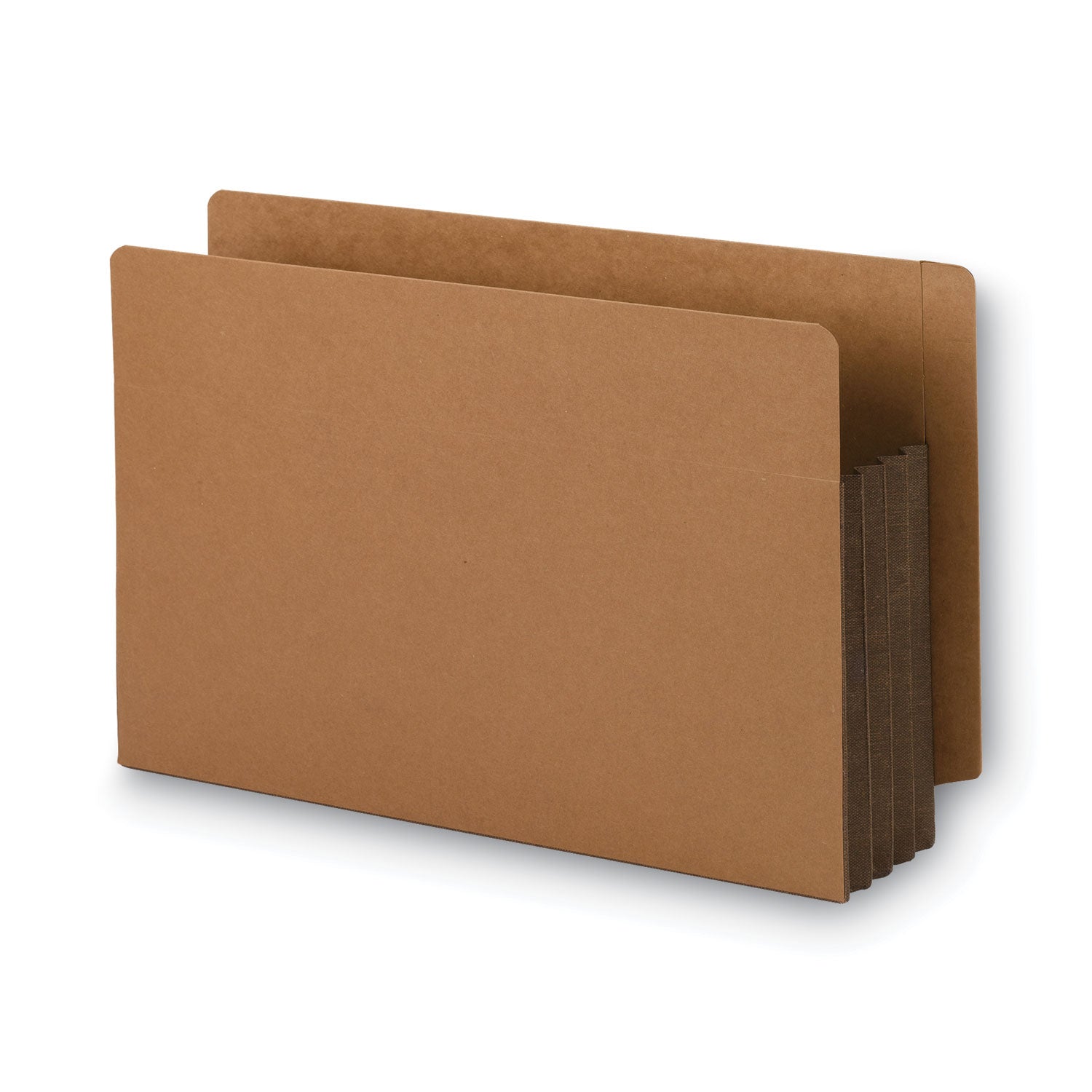 Smead Straight Tab Cut Legal Recycled File Pocket - 8 1/2" x 14" - 3 1/2" Expansion - 1 Pocket(s) - End Tab Location - Top Tab Position - 2 Plys - Dark Brown - 30% Recycled - 10 / Box