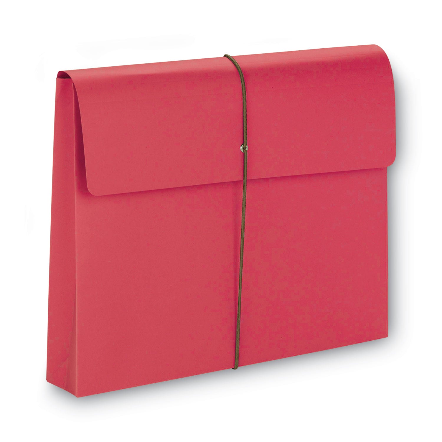 Smead Letter Recycled File Wallet - 8 1/2" x 11" - 2" Expansion - 1 Pocket(s) - 11 pt. - Red - Elastic Closure, Heavy Duty, Flap - 10% Recycled - 1 / Pack