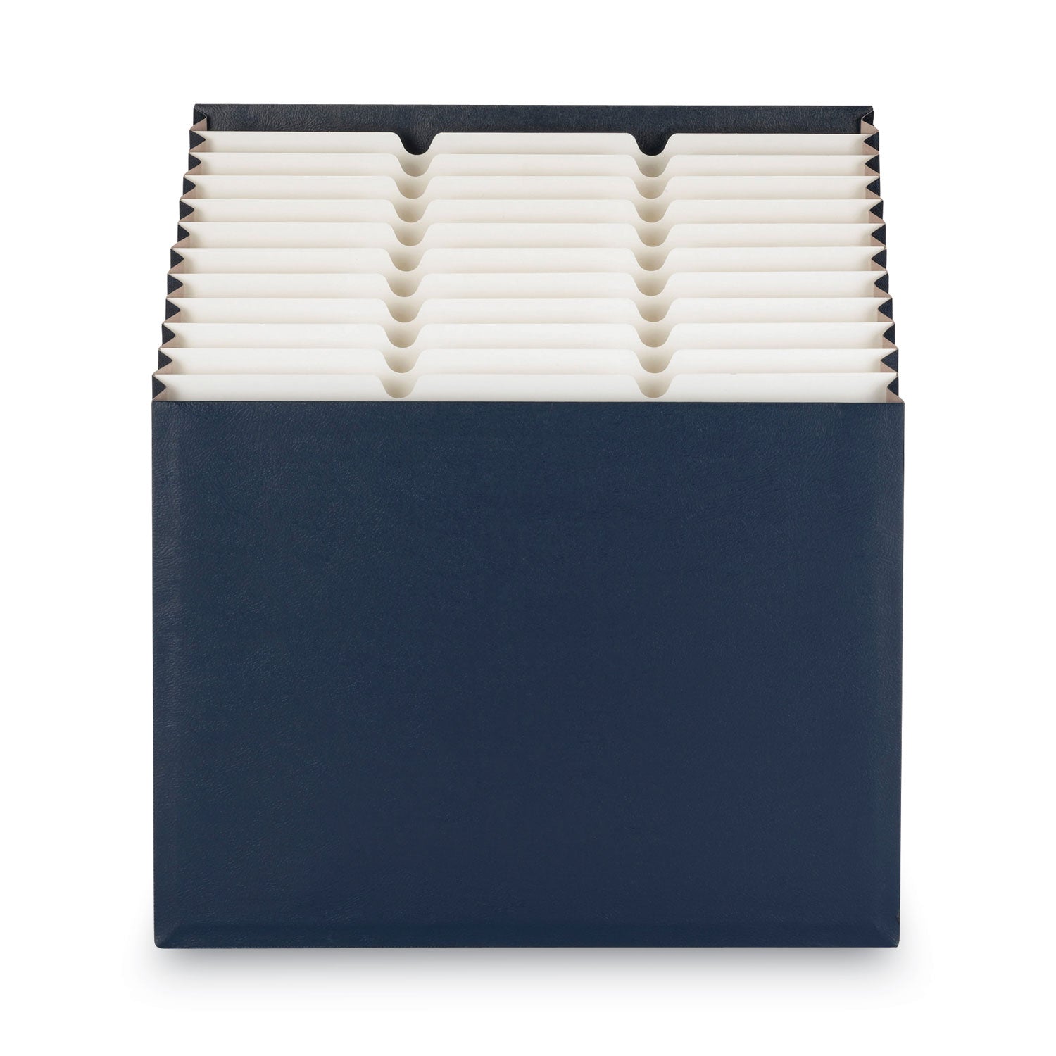 Smead 1/3 Tab Cut Letter Recycled Expanding File - 8 1/2" x 11" - 7/8" Expansion - 12 Pocket(s) - Top Tab Location - Assorted Tab Position - 11 Divider(s) - Navy - Tear Resistant - 10% Recycled - 1 Each