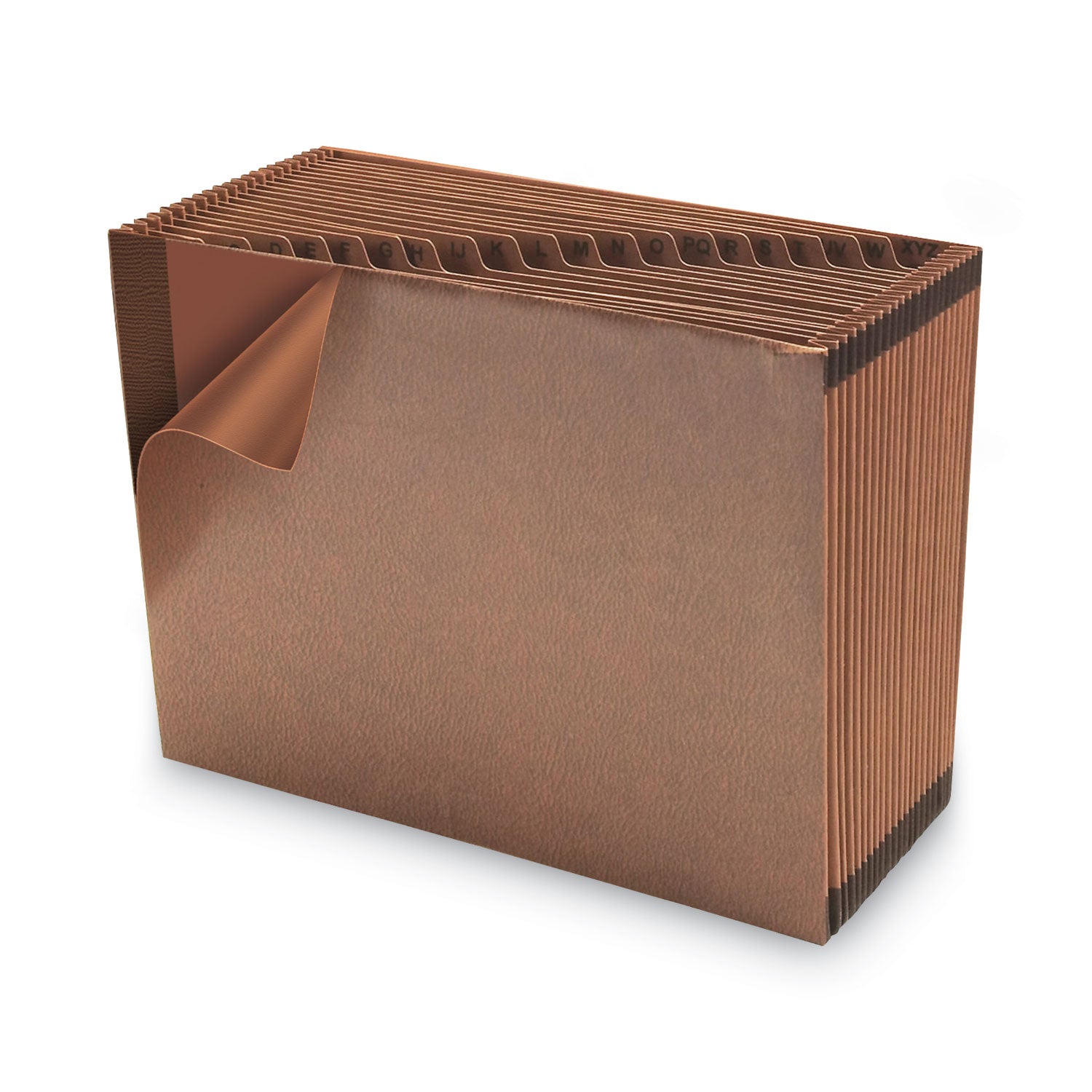 Smead Letter Recycled Expanding File - 8 1/2" x 11" - 7/8" Expansion - 21 Pocket(s) - Redrope - Tear Resistant Gusset - 30% Recycled - 1 Each