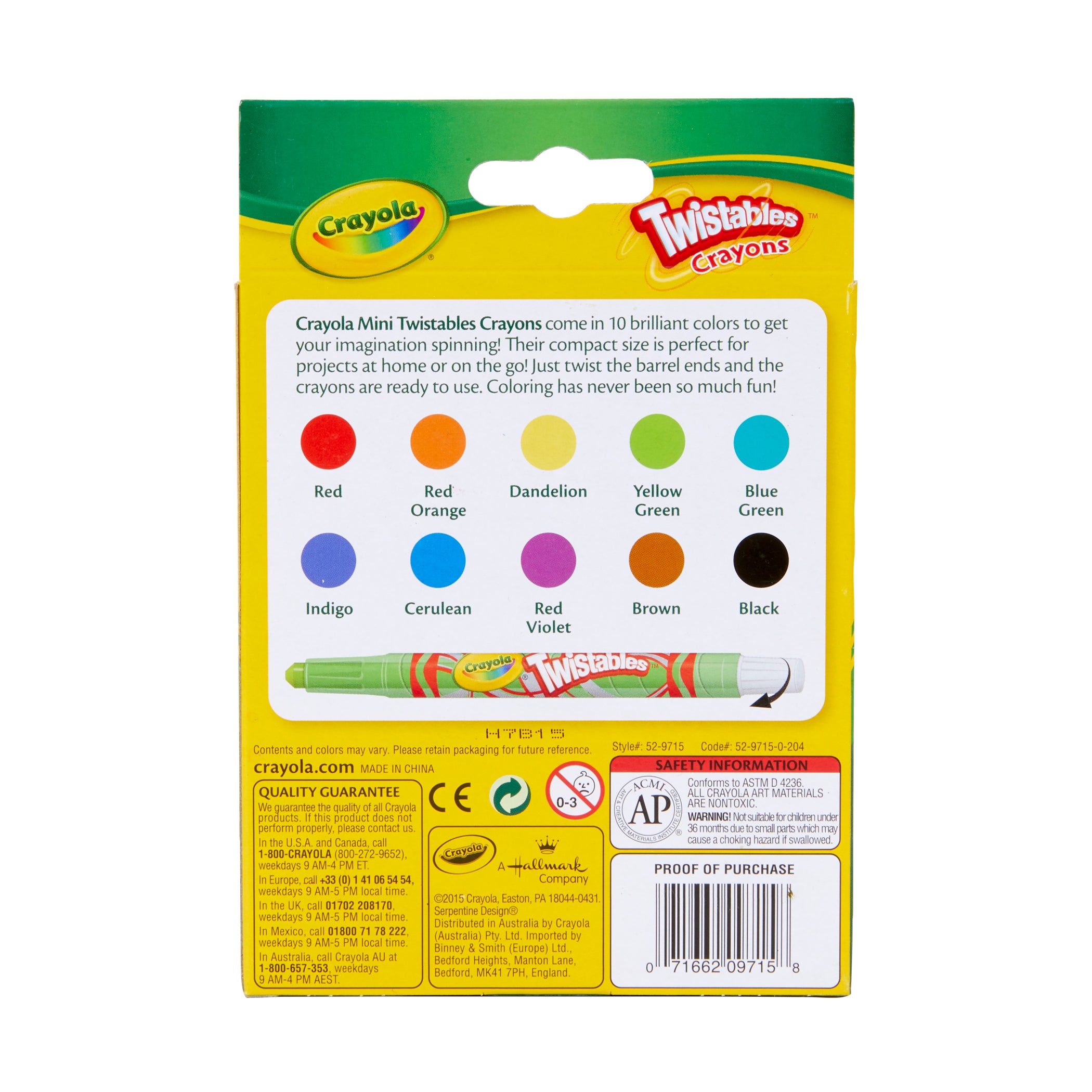 Mini Twistables Crayons, Pack of 10