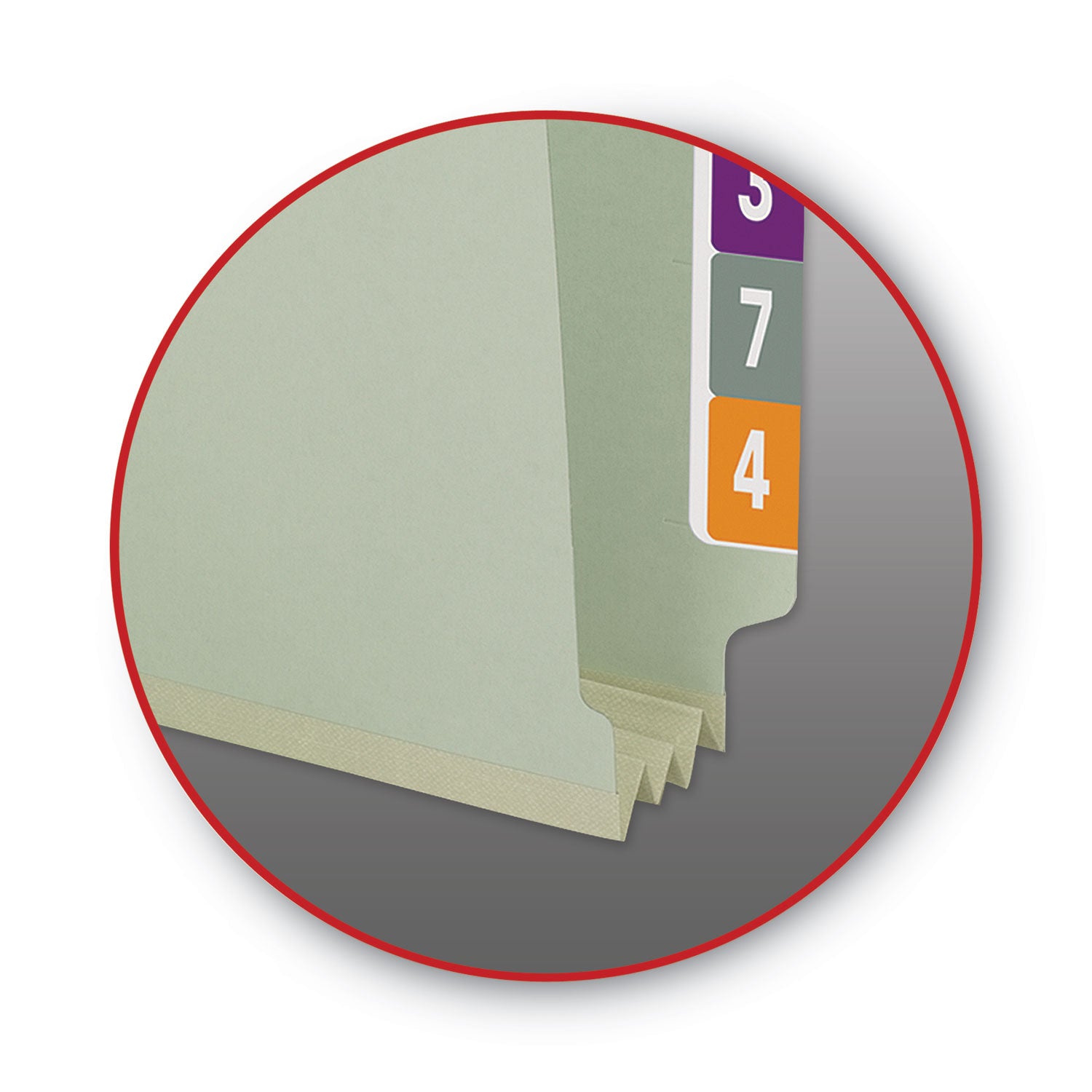 Smead Letter Recycled Fastener Folder - 8 1/2" x 11" - 3" Expansion - 2 x 2S Fastener(s) - 2" for Folder - End Tab Location - 25 pt. - Pressboard - Gray, Green - Heavy Duty, Rounded Corner - 100% Recycled - 25 / Box