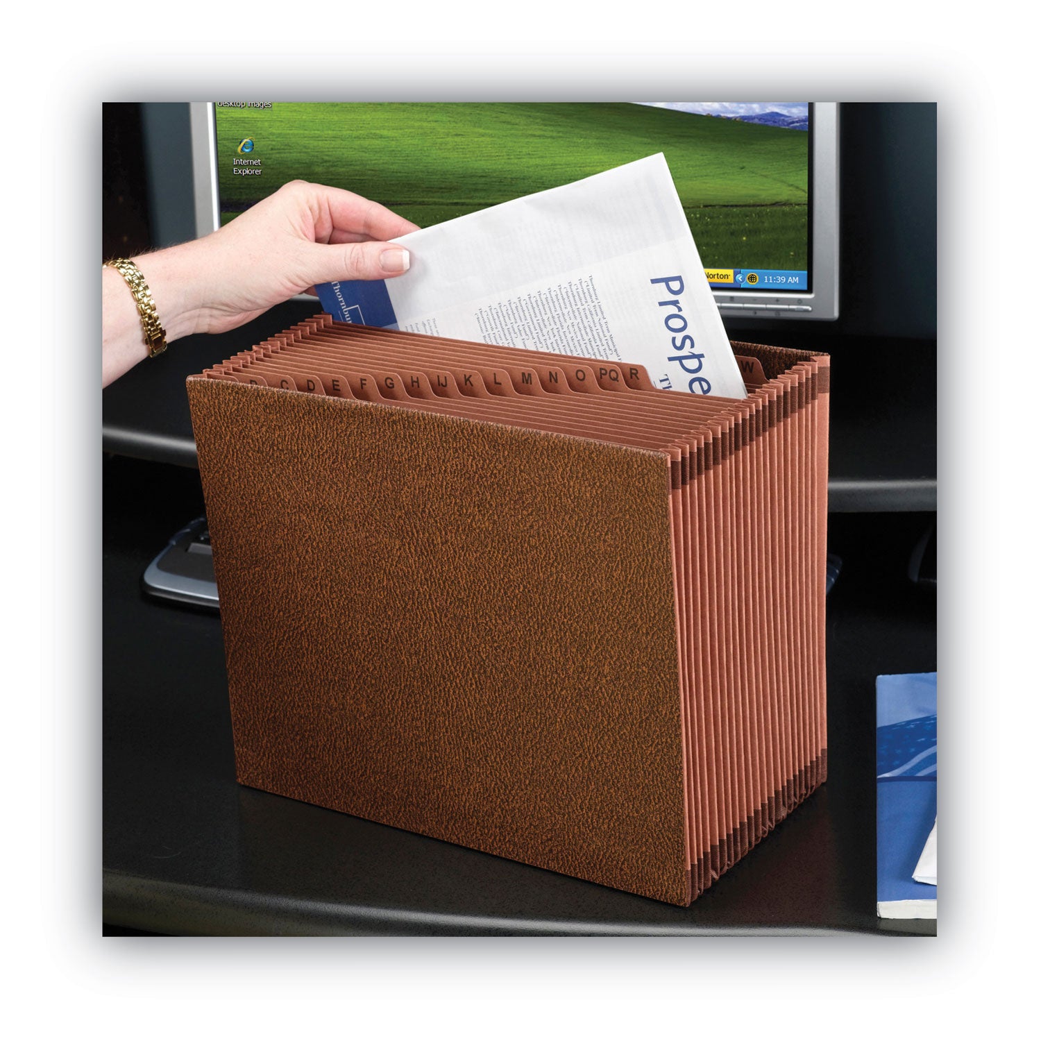 Smead TUFF Legal Recycled Expanding File - 8 1/2" x 14" - 7/8" Expansion - 21 Pocket(s) - Redrope - Tear Resistant, Reinforced Gusset - 30% Recycled - 1 Each