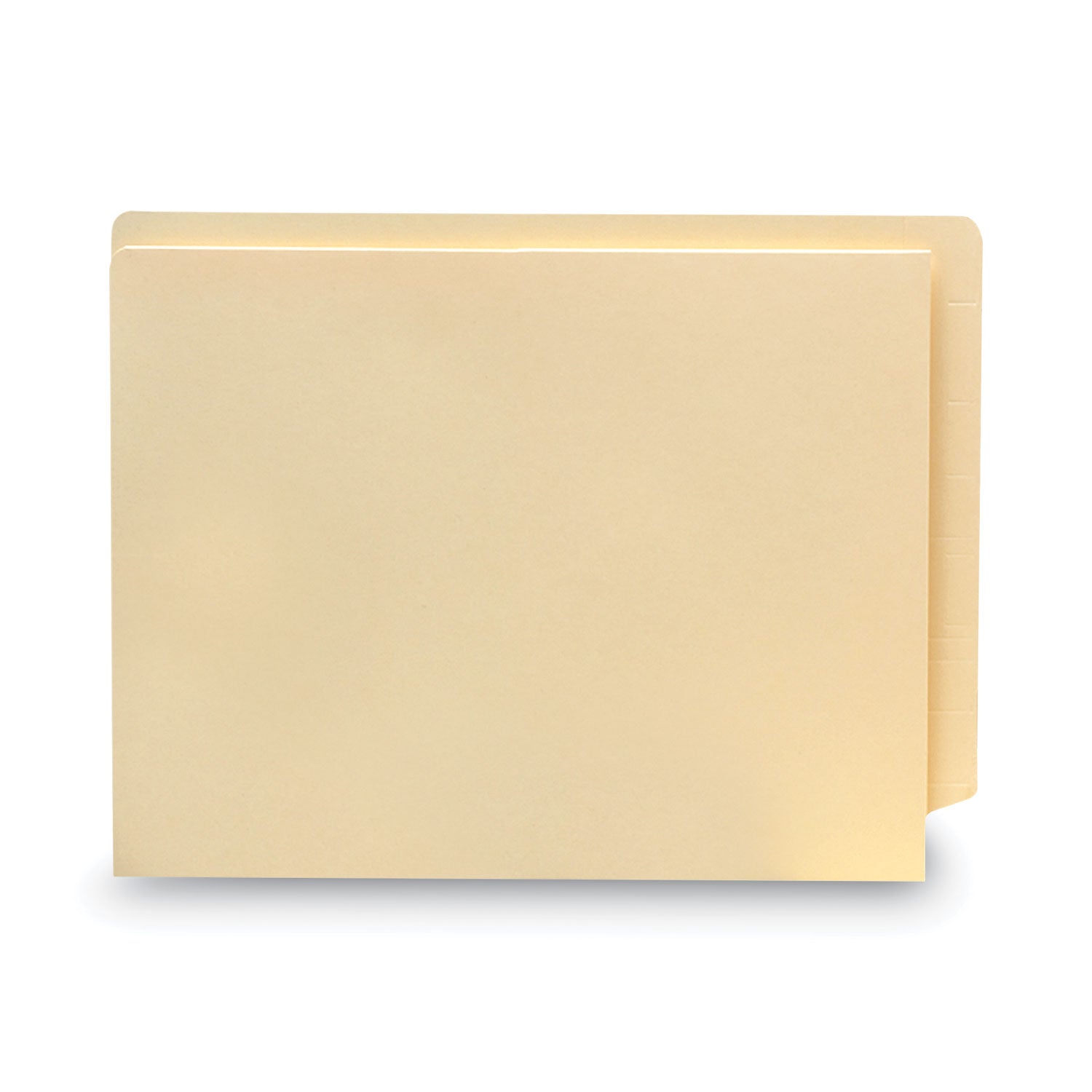 Smead Straight Tab Cut Letter Recycled File Pocket - 8 1/2" x 11" - 1 Pocket(s) - 11 pt. - 2 Plys - Manila - Heavyweight Cover, Embossed - 10% Recycled - 50 / Box