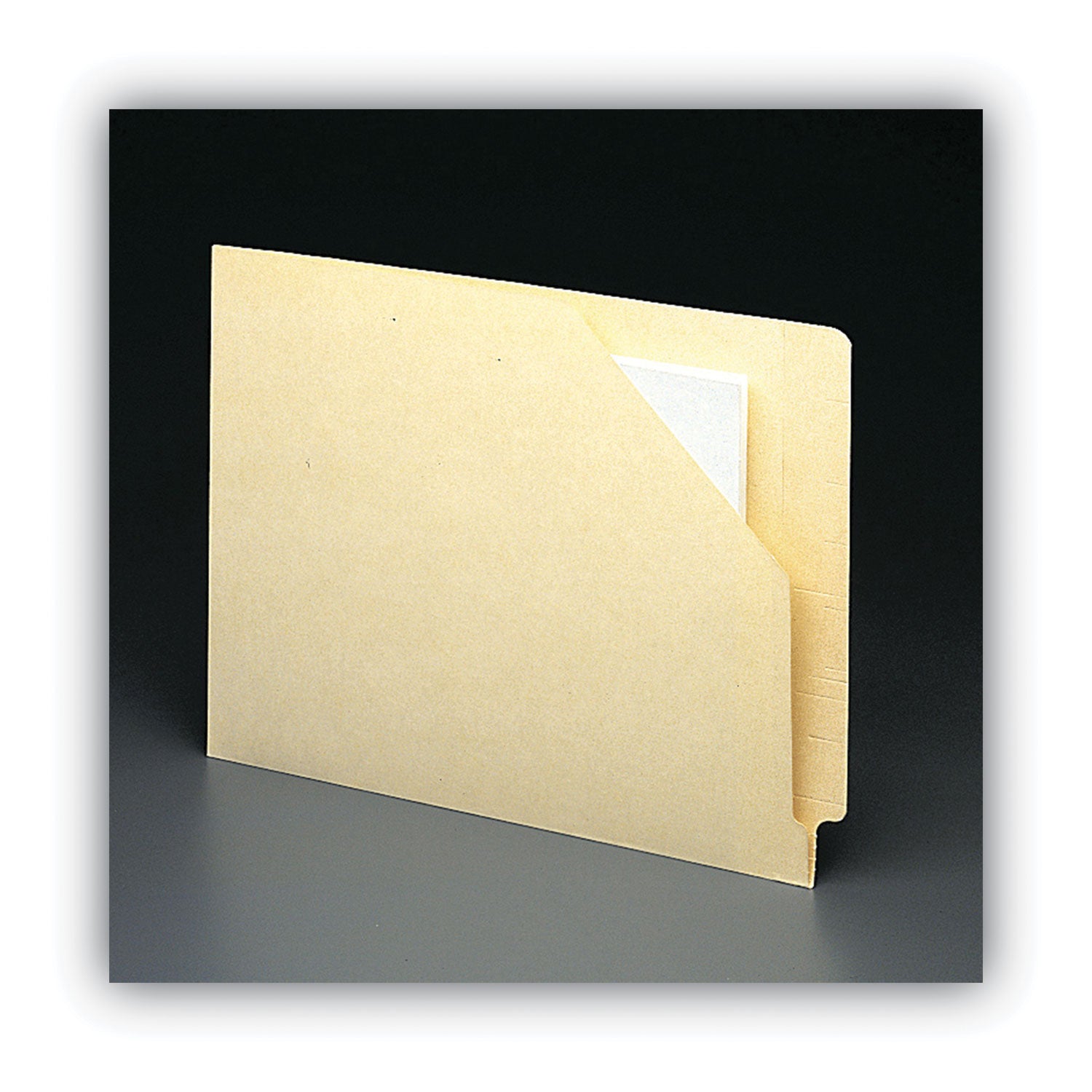 Smead Straight Tab Cut Letter Recycled File Jacket - 8 1/2" x 11" - 11 pt. - 2 Plys - Manila - 10% Recycled - 100 / Box