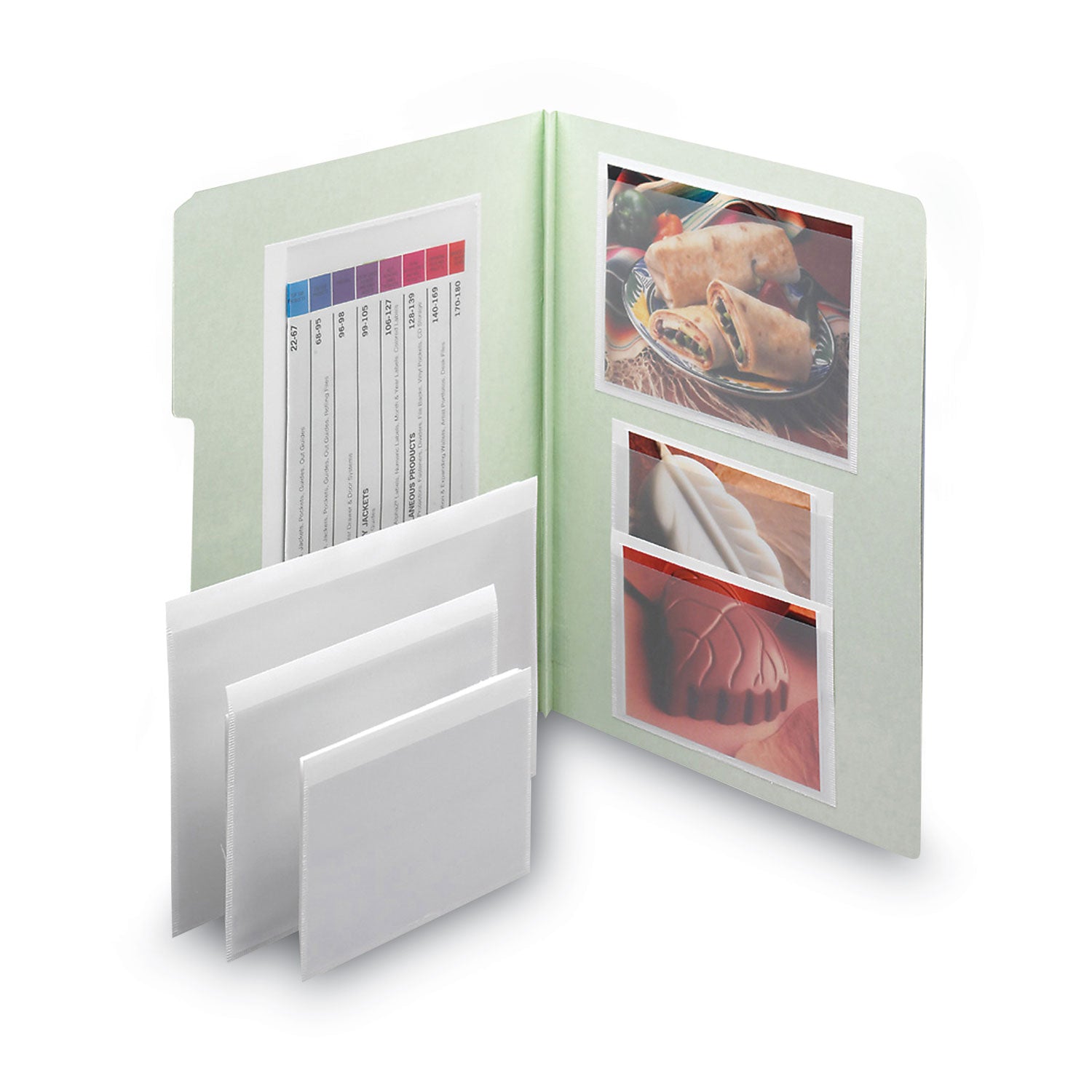 Smead Self-Adhesive Pockets - For 5 5/16" x 3 5/8" Sheet - Clear - Poly - 100 / Box