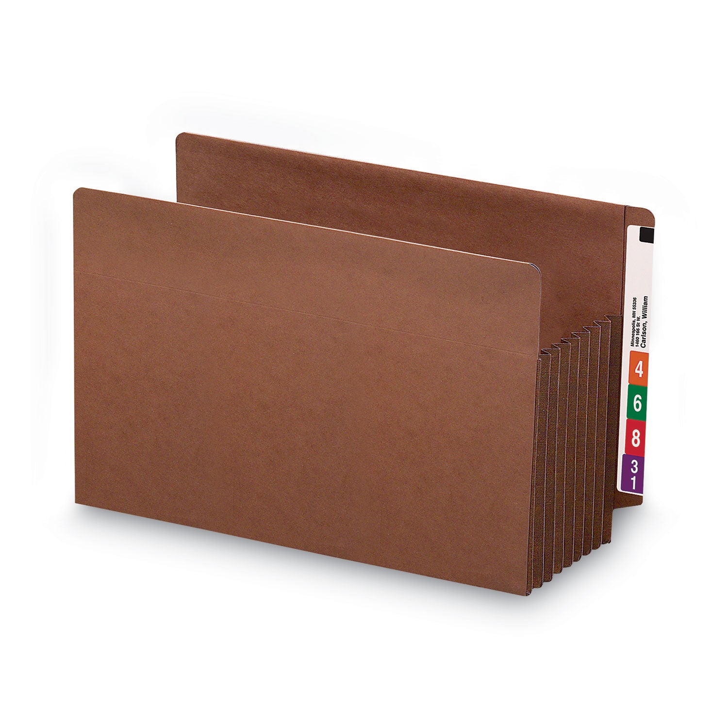 Smead TUFF Straight Tab Cut Legal Recycled File Pocket - 8 1/2" x 14" - 7" Expansion - 16.5 pt. - 2 Plys - Redrope - Tear Resistant, Reinforced Tab, Rip Resistant, Heavyweight Cover - 30% Recycled - 5 / Box