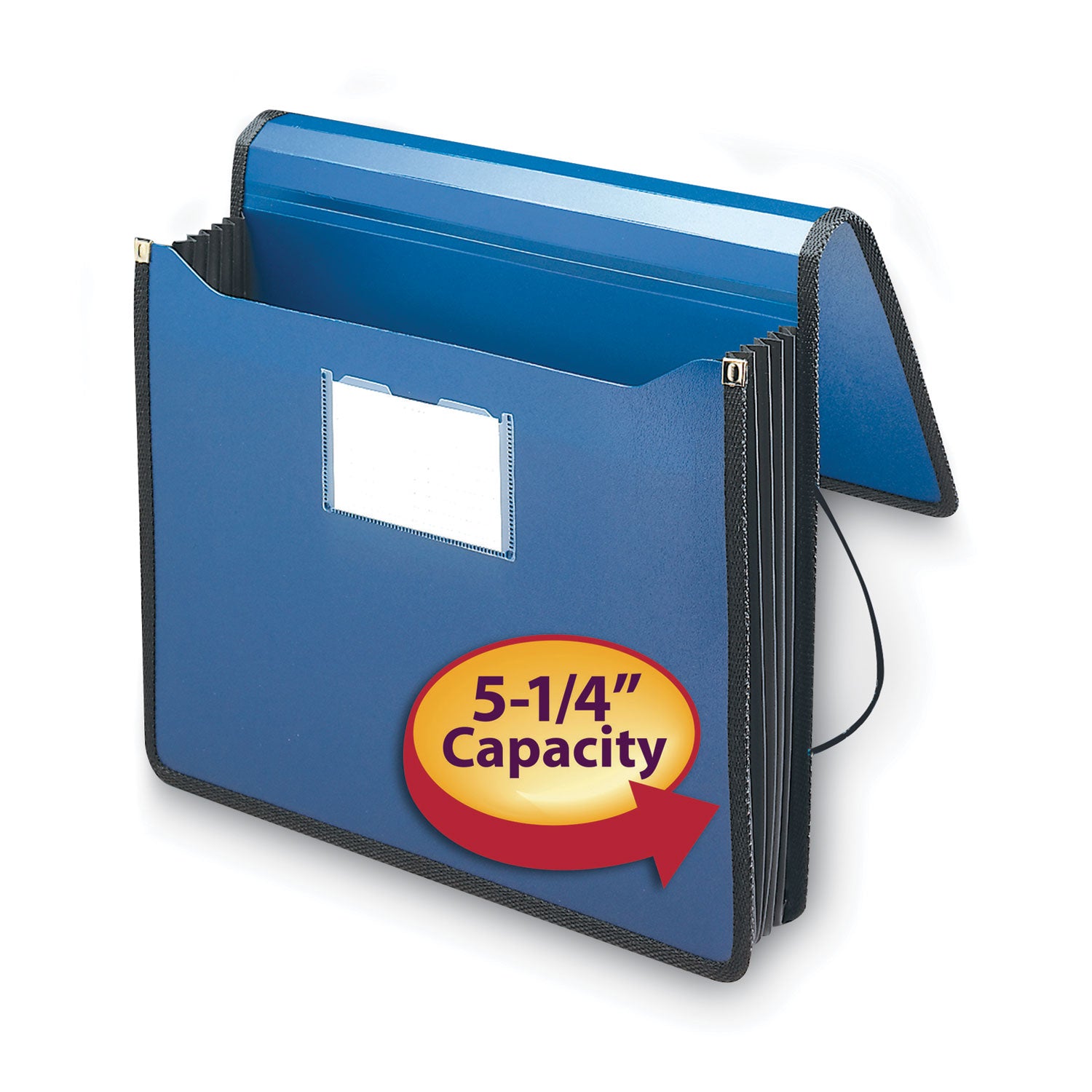 Smead Letter File Wallet - 8 1/2" x 11" - 5 1/4" Expansion - Front Pocket(s) - Poly - Navy Blue - 1 Each