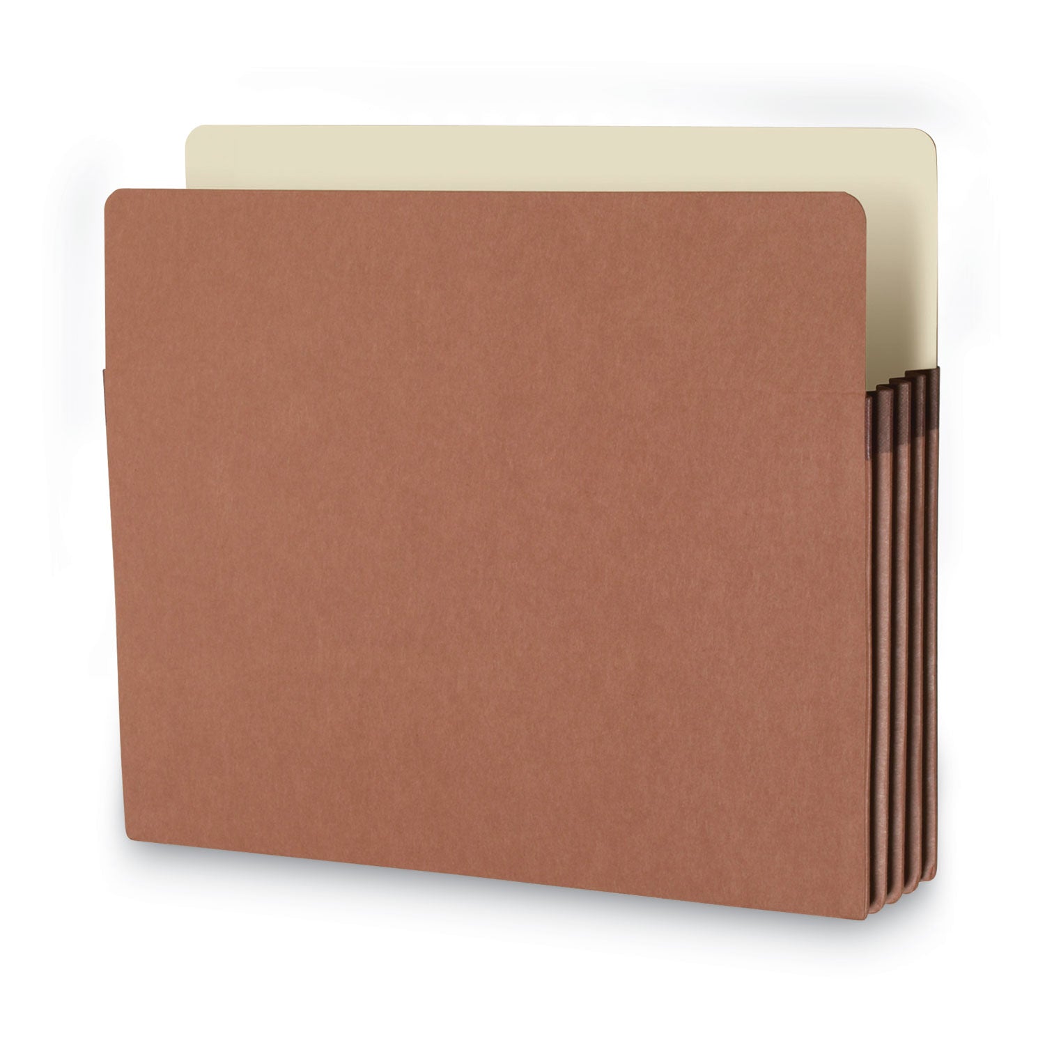Smead Straight Tab Cut Letter Recycled File Pocket - 8 1/2" x 11" - 3 1/2" Expansion - Redrope - Tear Proof Gusset - 100% Recycled - 25 / Box